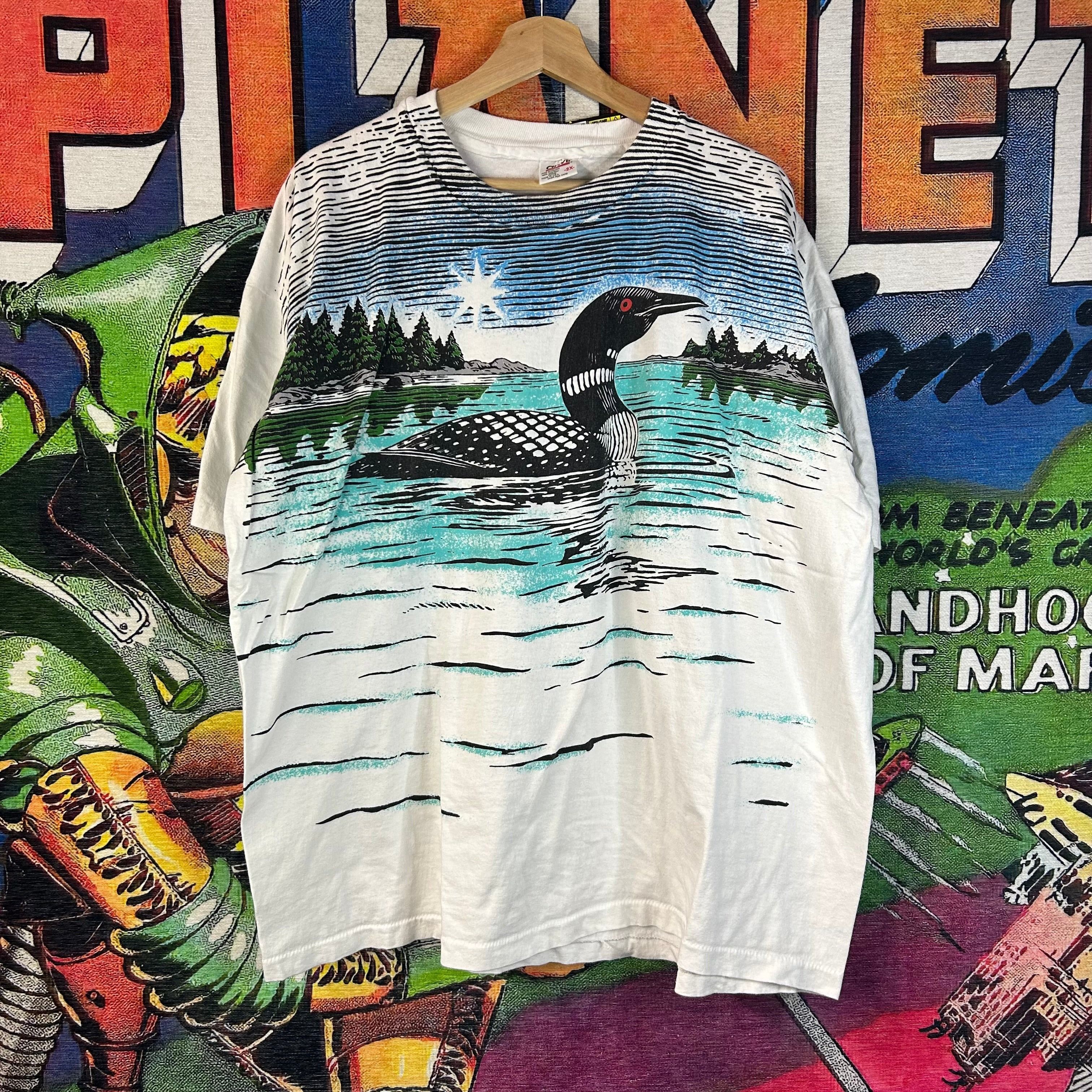 Vintage Vintage 90s AOP Duck Tee Size 2XL Size US XXL / EU 58 / 5 - 1 Thumbnail