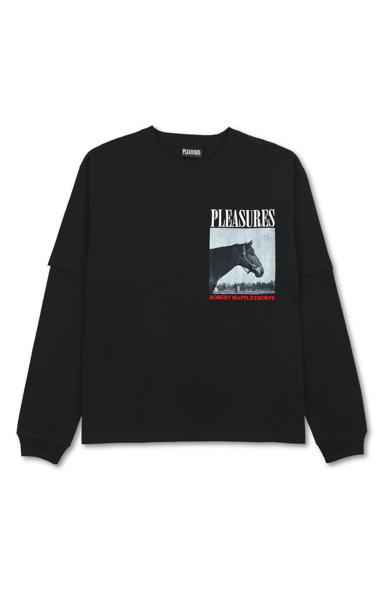 Pleasures Pleasures Horses Faux Layered Longsleeve T-Shirt Size US S / EU 44-46 / 1 - 2 Thumbnail