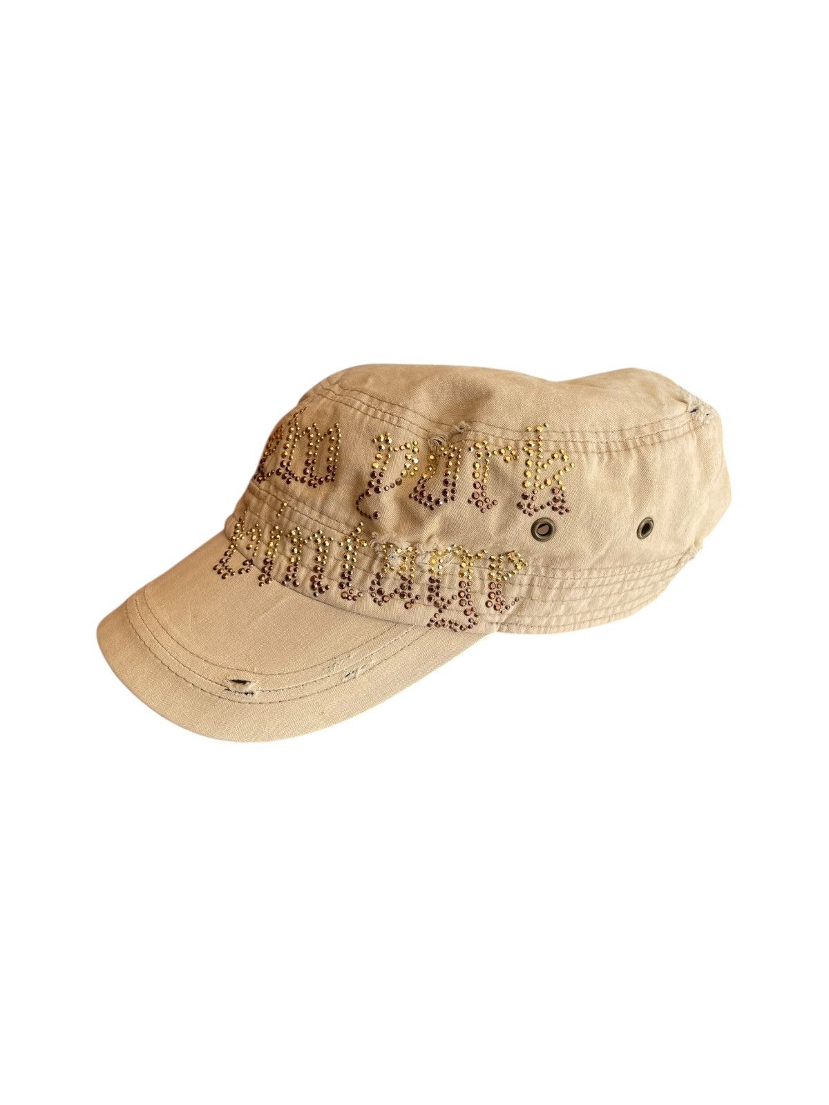 Japanese Brand Vintage Sun Faded Two Fold HBT Cadet Hat Size ONE SIZE - 4 Thumbnail