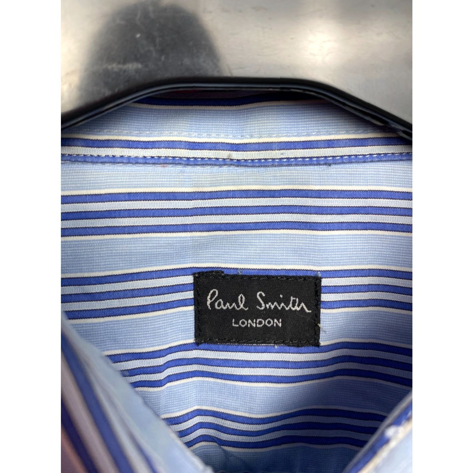 Paul Smith VINTAGE Paul Smith London Mens Long Sleeve Striped Shirt L Blue Cotton Shirt Mens London - 1990s Size US L / EU 52-54 / 3 - 3 Thumbnail