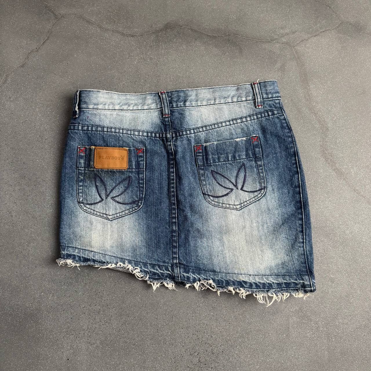 Japanese Brand × Playboy Playboy Y2K Vintage 2000's Washed Skirt Size 30" / US 8 / IT 44 - 5 Thumbnail