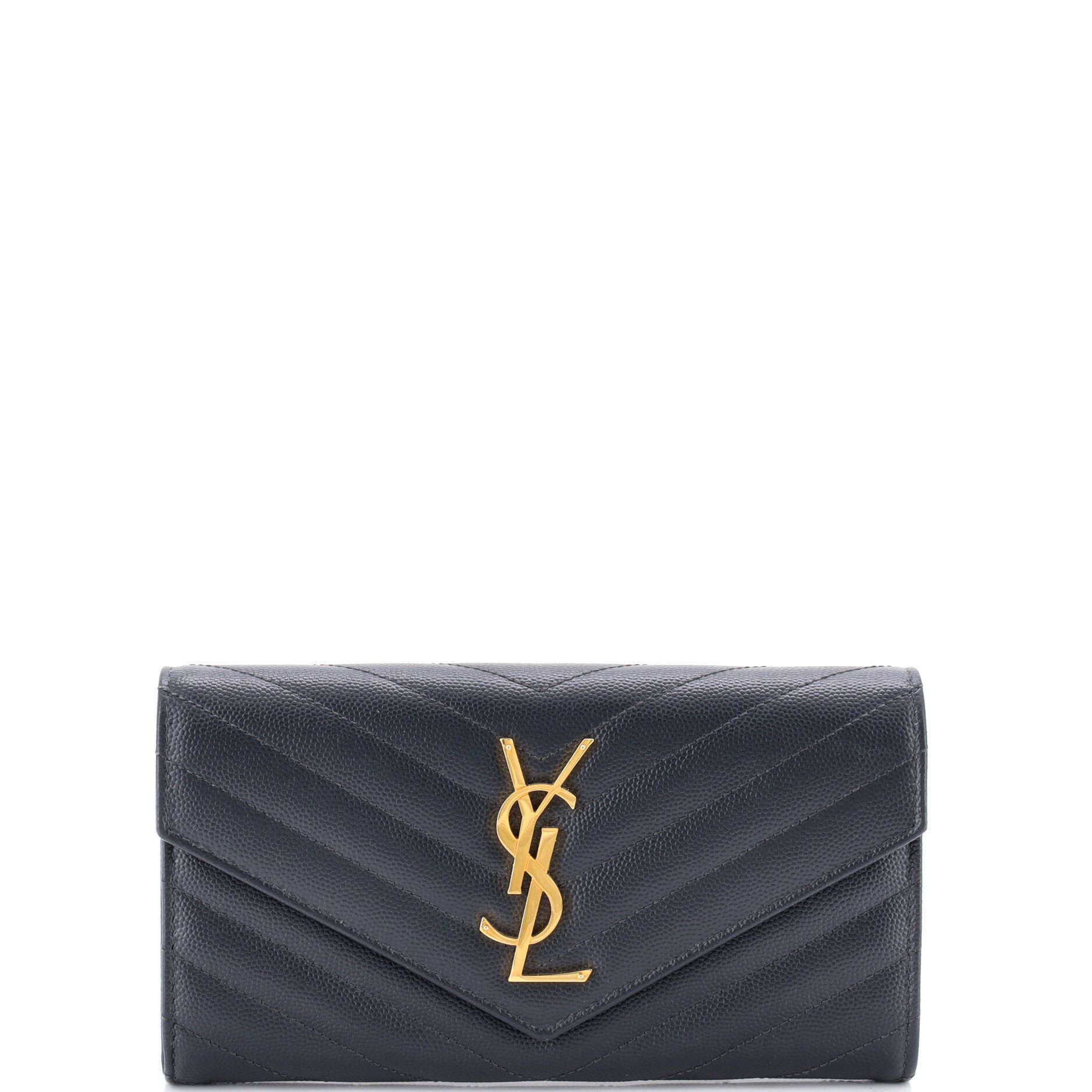 Saint Laurent Paris Classic Monogram Flap Wallet Size ONE SIZE - 1 Thumbnail