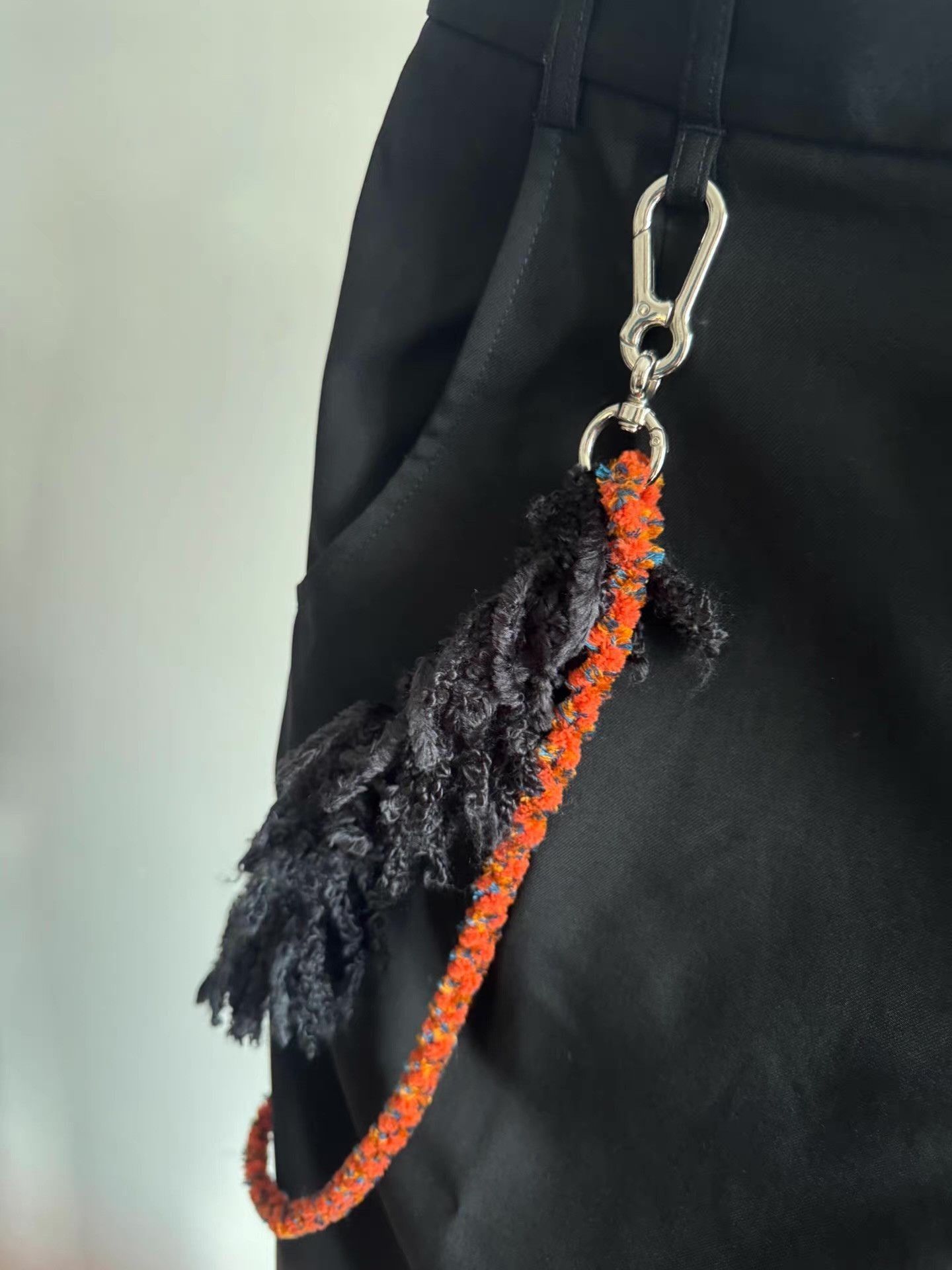 Song For The Mute Black Cropped Pants with Chain and Tassel Detail Size US 36 / EU 52 - 5 Thumbnail
