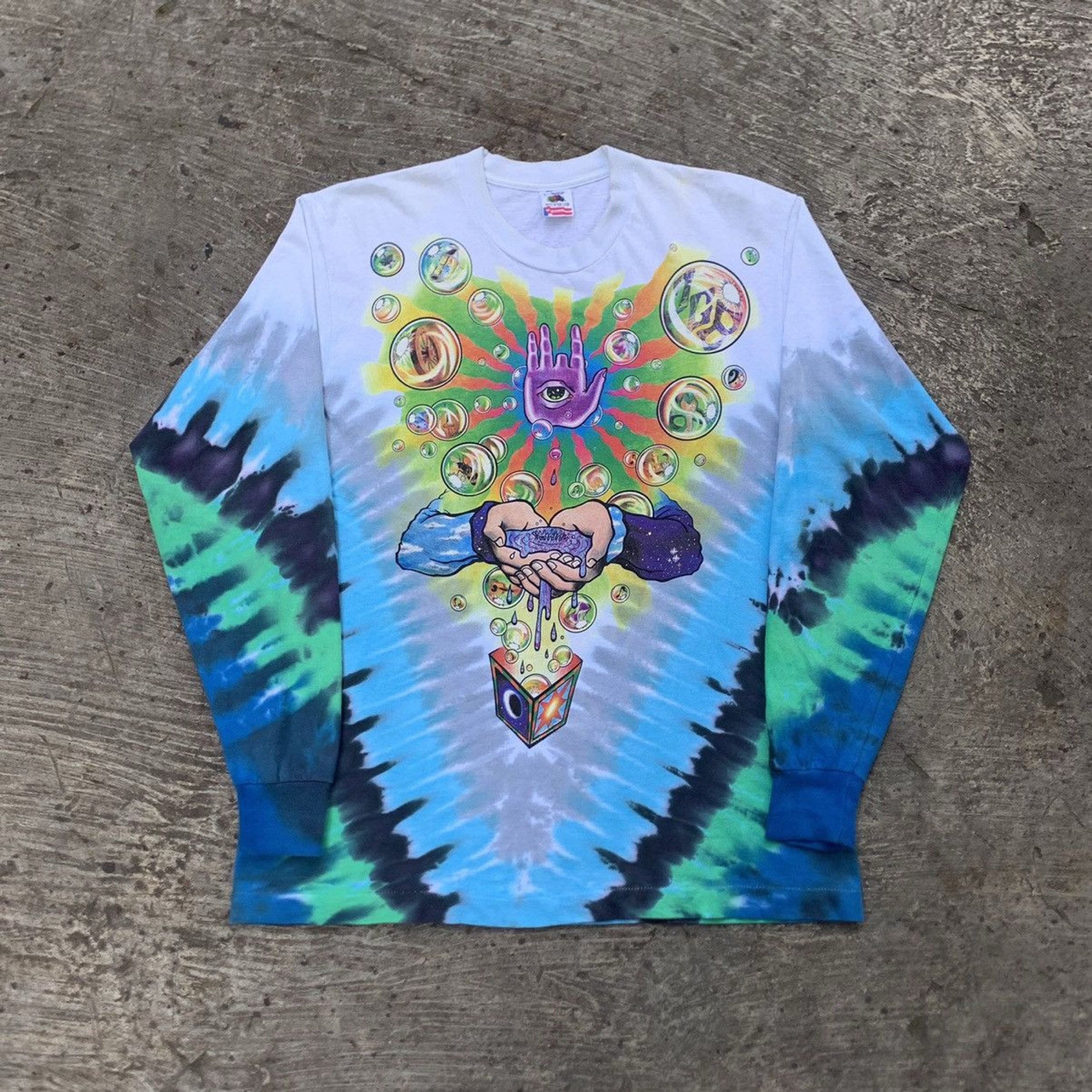 Vintage Vintage 90s Jerry Garcia Band Magician LS Tie Dye FOTL Large Size US L / EU 52-54 / 3 - 3 Thumbnail