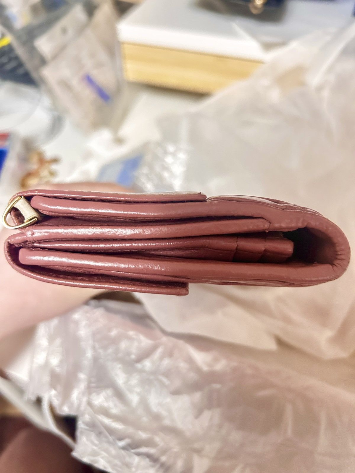 Miu Miu Miu Miu Pink Matelassé Long Wallet / Clutch with Chain Size ONE SIZE - 5 Thumbnail