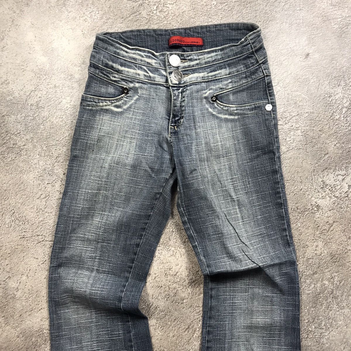 Vintage Vintage Y2K Baggy Flared Distressed Jeans Grunge Graphic 25 Size 25" / US 0 / IT 36 - 3 Thumbnail