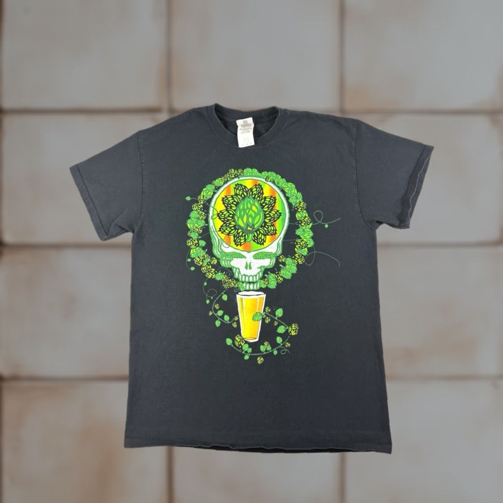 Vintage VINTAGE Grateful Dead Band T Shirt M Black Beer Music Y2k Crew Neck Short Sleeve Graphic Print Men Regular Cotton Double-Sided Size US M / EU 48-50 / 2 - 1 Thumbnail