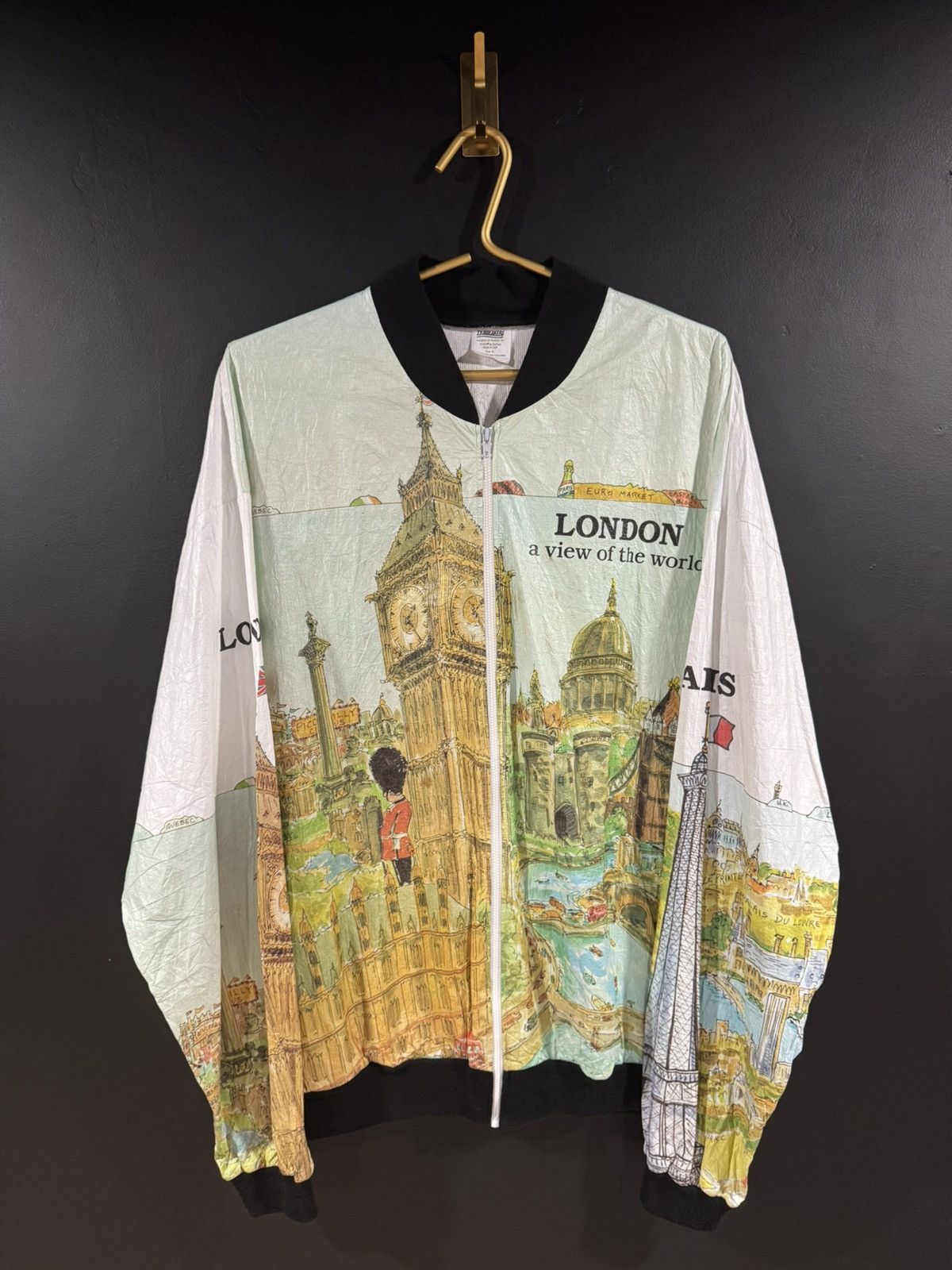 Other 80s / 90s Vintage London Paris Map Windbreaker Jacket XL Size US XL / EU 56 / 4 - 2 Thumbnail