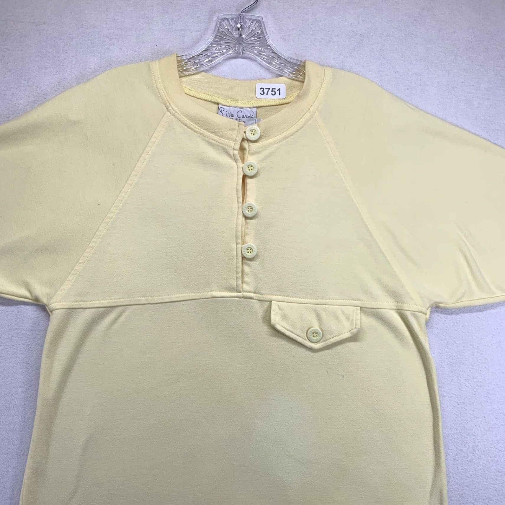 Pierre Cardin VINTAGE Pierre Cardin Womens Medium Polyester Cotton T Shirt Knit Top Yellow Shirt Adult M Yellow Classic Retro 70s 80s 90s Womens Size M / US 6-8 / IT 42-44 - 2 Thumbnail