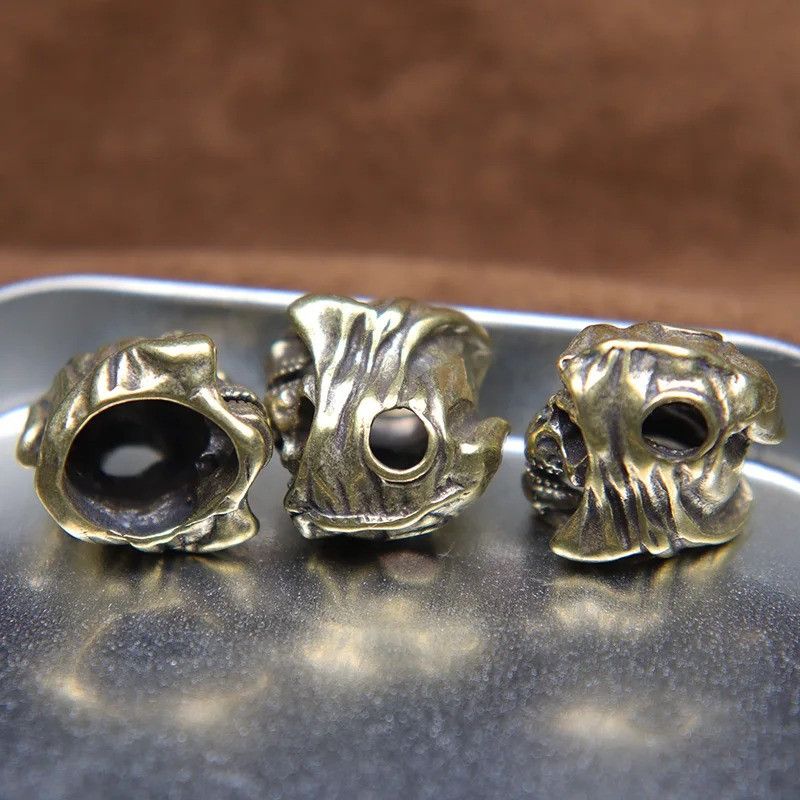 Handmade 3Pcs Grim Reaper Skull Knife Beads Paracord Bead Zipper Size ONE SIZE - 5 Thumbnail