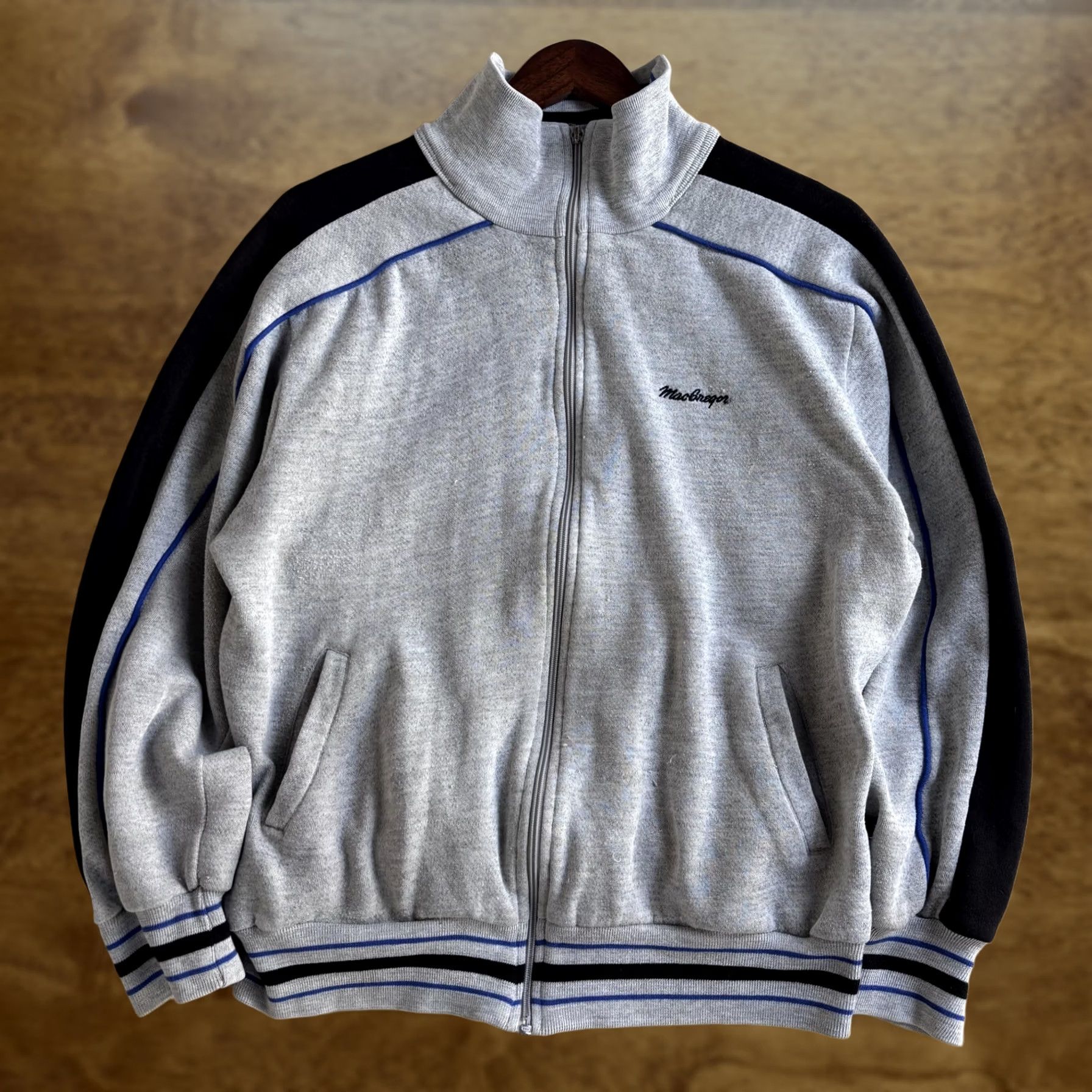 McGregor Vintage MacGregor Track Jacket Mens M Zip Fleece Striped Athletic Warm Up Size US M / EU 48-50 / 2 - 1 Thumbnail