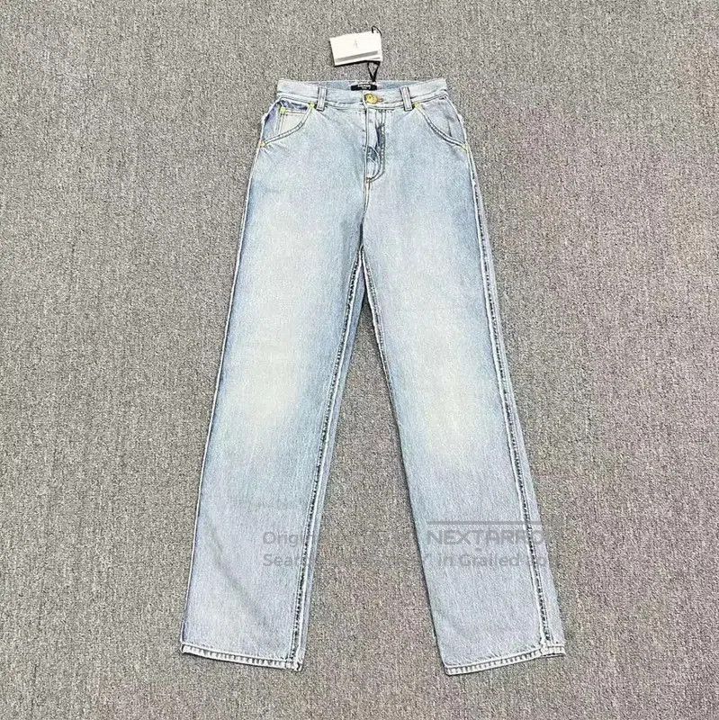 Balmain Balmain Light Blue Cotton Women's Jeans Size S . Size 24" / US 00 / IT 34 - 1 Thumbnail