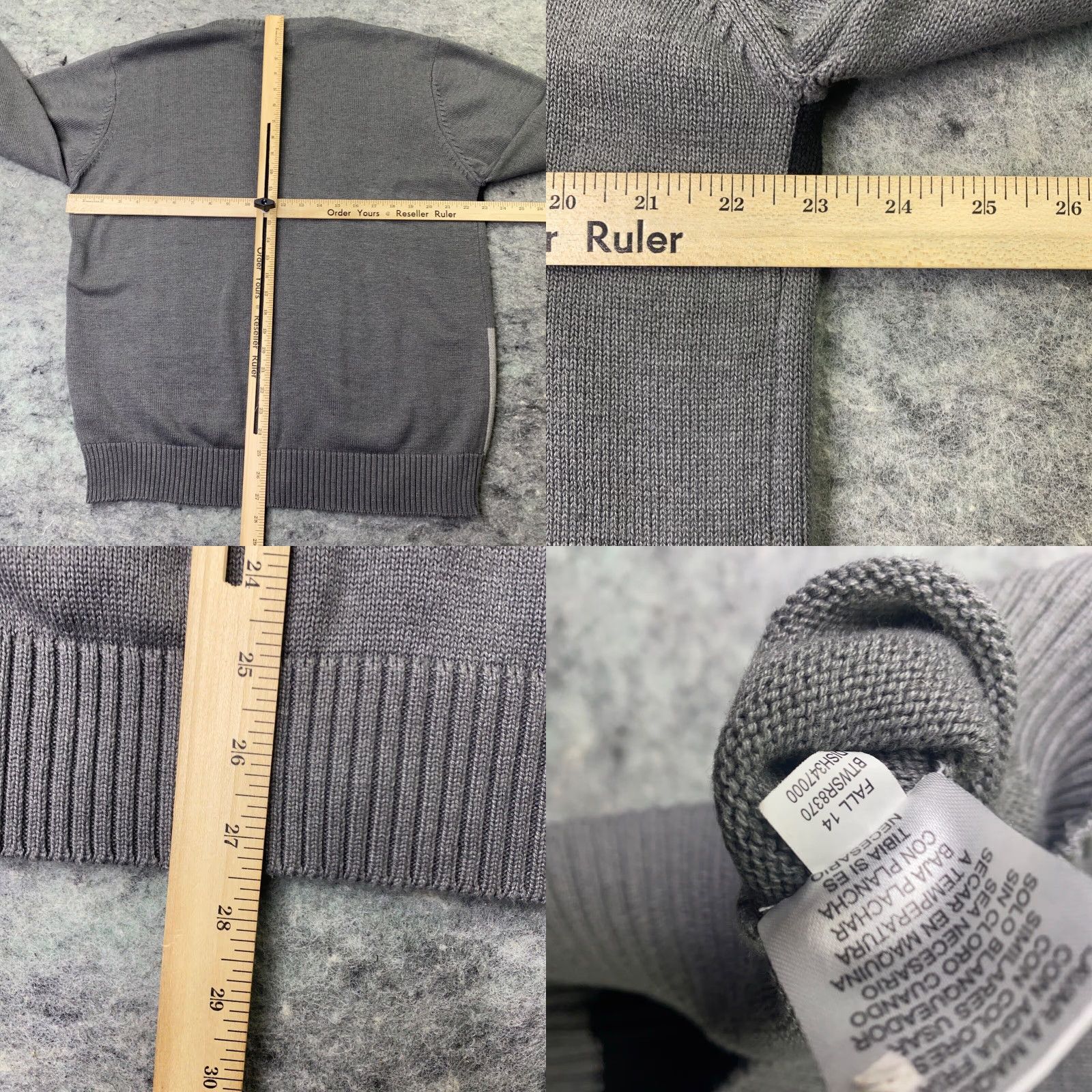 Vintage Tricots St Raphael Mens Sweater XL Grey Checker Long Sleeve Classic Size US XL / EU 56 / 4 - 8 Thumbnail