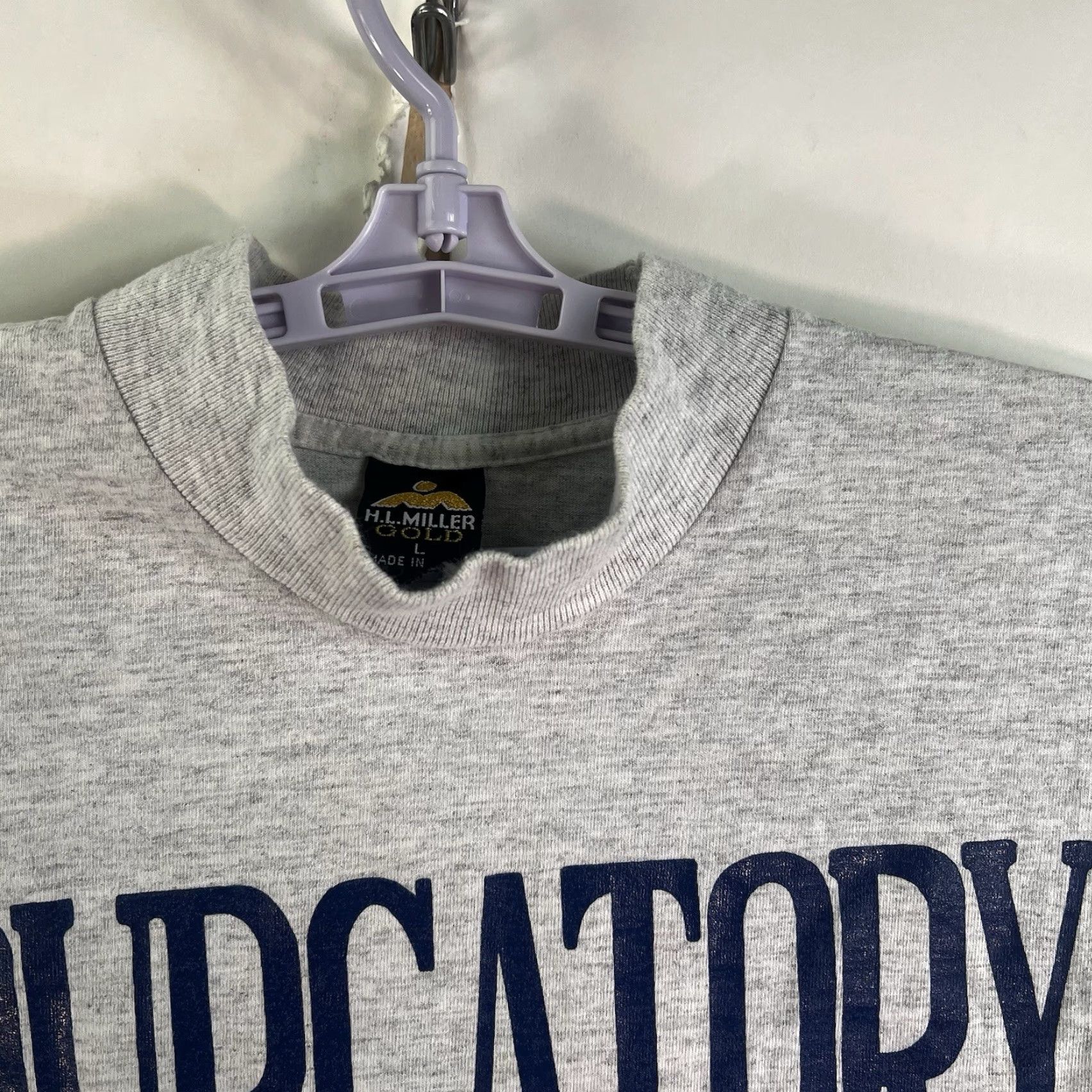 Vintage VINTAGE Miller Purgatory Ski CO Long Sleeve T-Shirt Mens L Gray 80s Graphic Print Logo AS- Boy Adventure Time Theme 1989 Local Made in USA Size US L / EU 52-54 / 3 - 4 Thumbnail