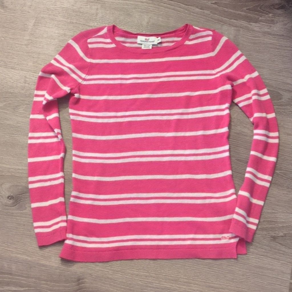 Vineyard Vines Vineyard vines pink striped linen blend sweater size XXS Size XXS / US 00 / IT 34 - 1 Thumbnail