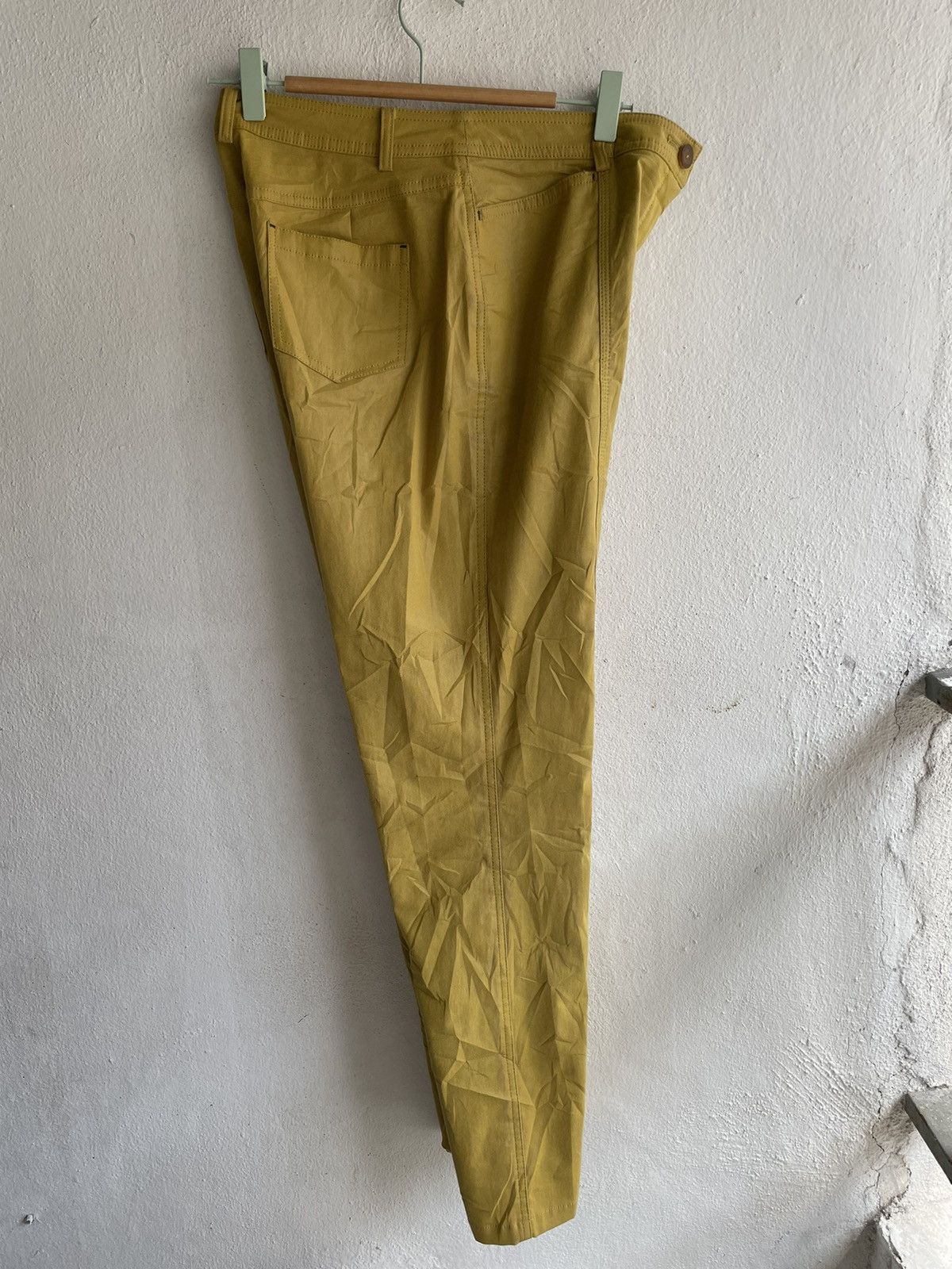 Designer × Japanese Brand Retro Christian Aujard Glossy mustard cargo wax pants Size 29" - 9 Thumbnail