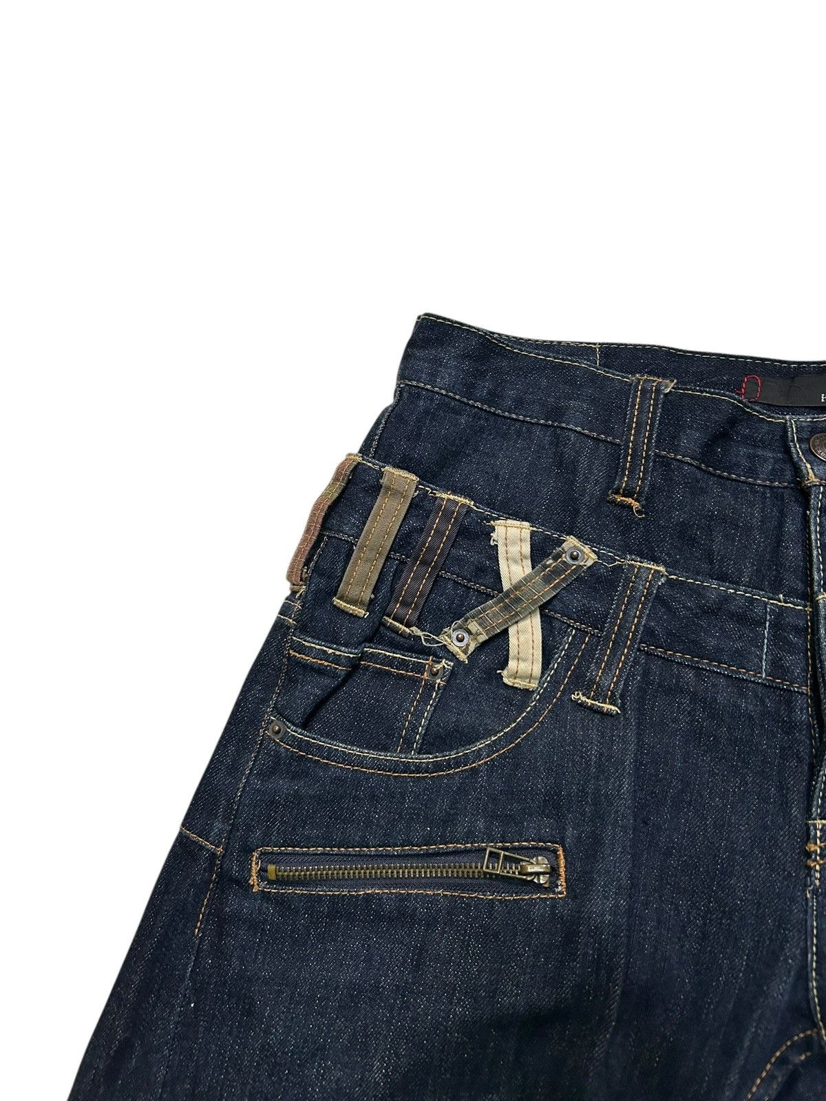 Japanese Brand × Kapital × Vintage Double Waist Dominate Japanese Punk Style Denim Jeans Size US 32 / EU 48 - 9 Thumbnail