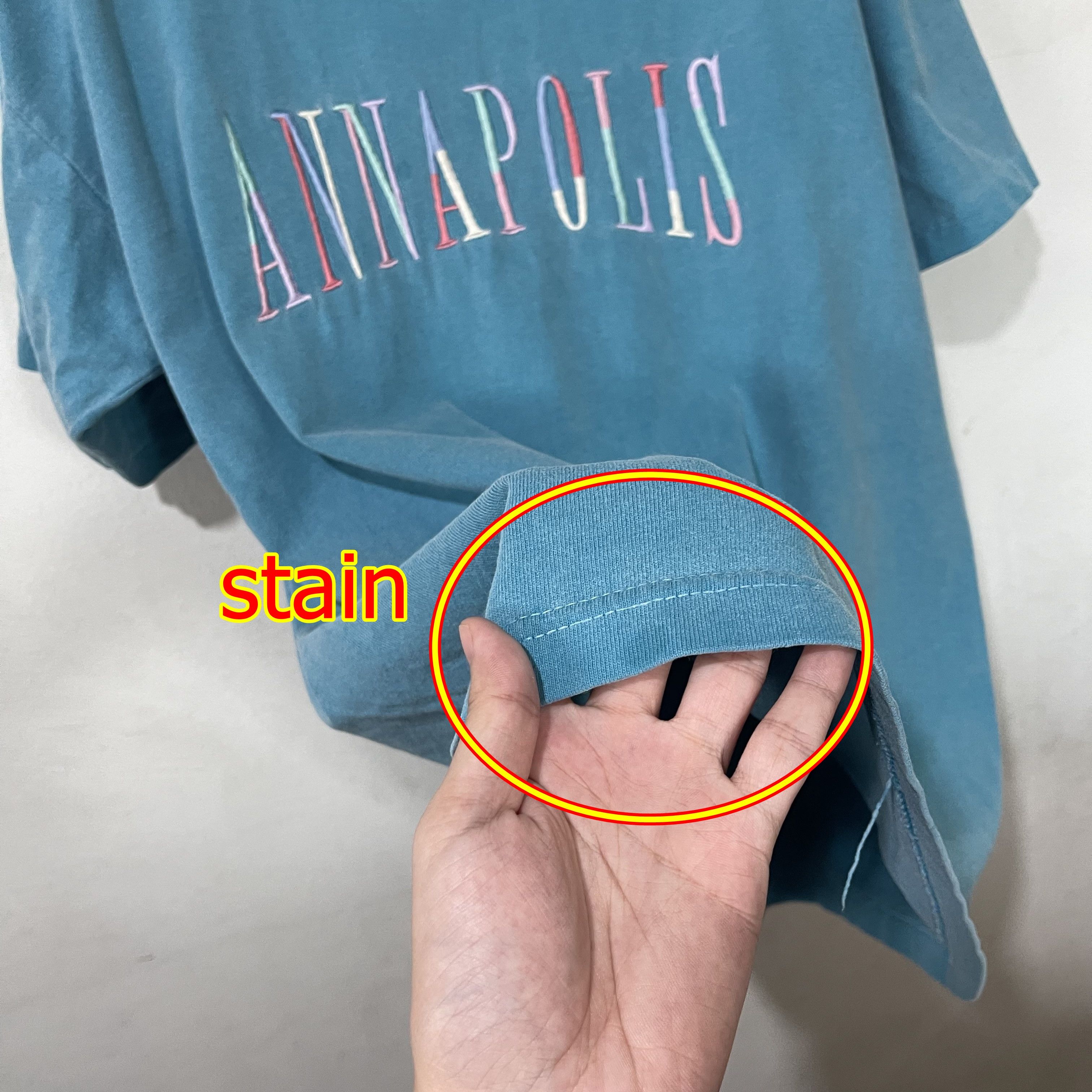 Vintage Vintage 90s Annapolis Embroidery T-Shirt Size US L / EU 52-54 / 3 - 7 Thumbnail