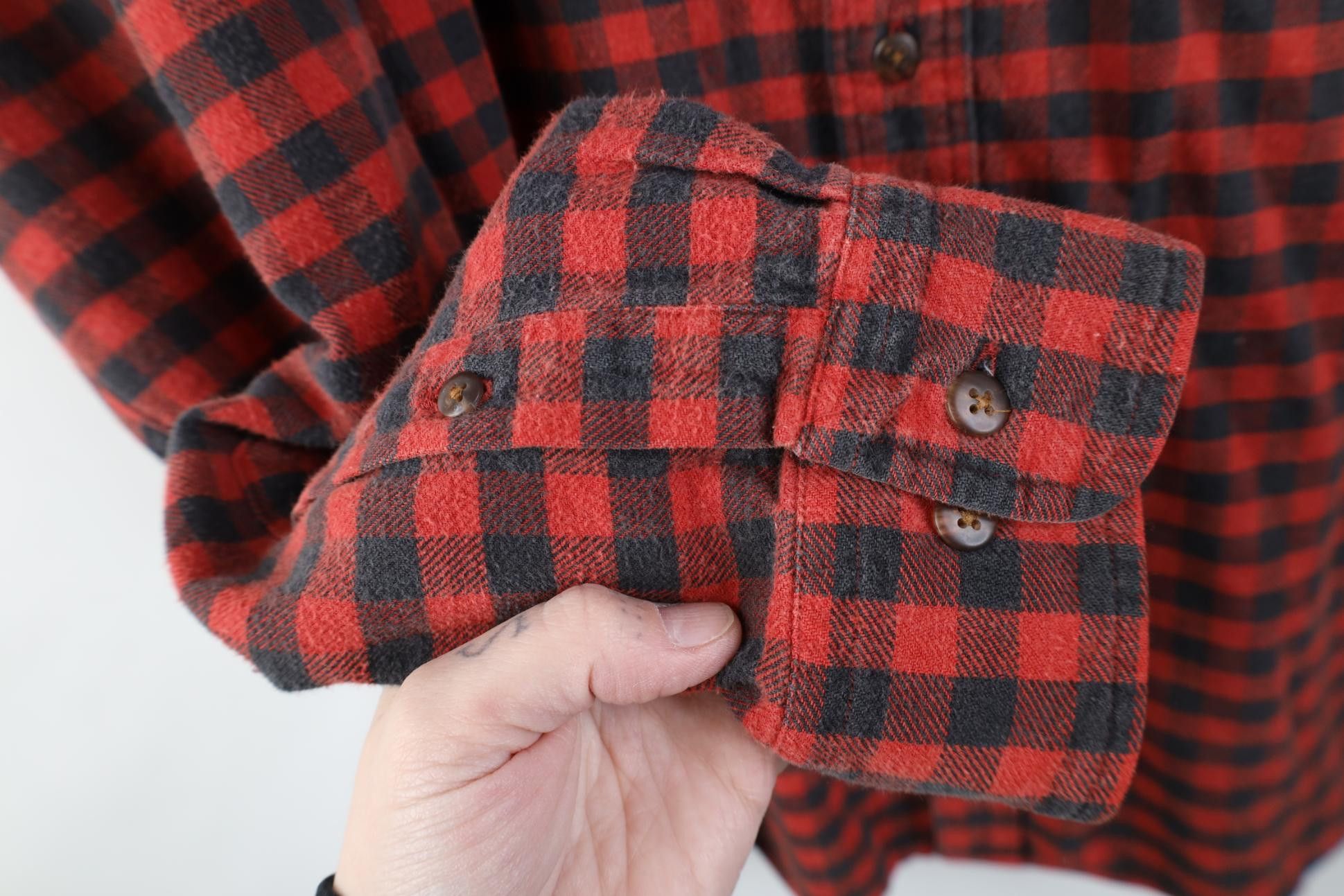 Lands' End Vintage 90s Lands End Collared Button Down Shirt Plaid Size US L / EU 52-54 / 3 - 5 Thumbnail