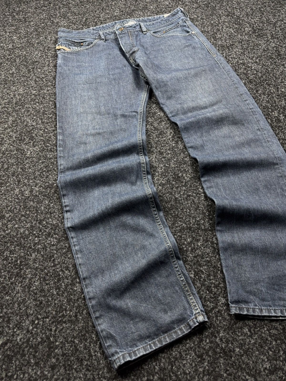 Diesel Luxury 00s Y2K Diesel Belther Regular Slim Tapered Jeans Size US 36 / EU 52 - 2 Thumbnail