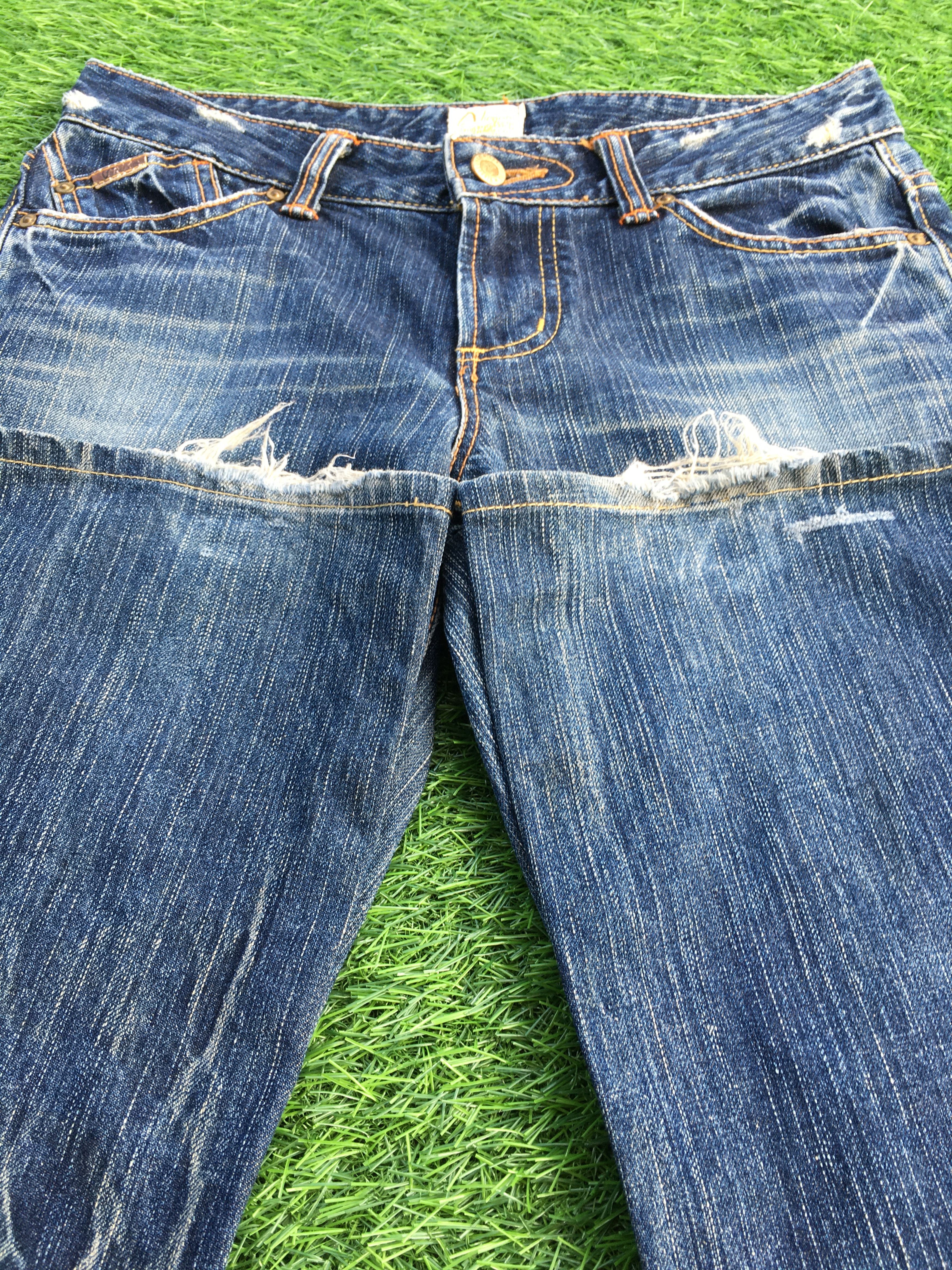 Japanese Brand Low Rise Distressed Flare Bootcut Jeans D-1184 Size US 29 - 5 Thumbnail
