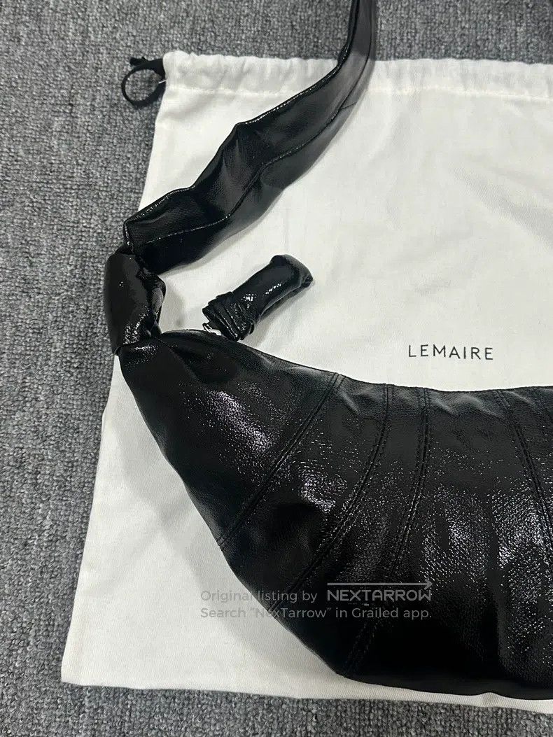 Lemaire LEMAIRE Small Black Coated Leather Horn Bag Size ONE SIZE - 2 Thumbnail