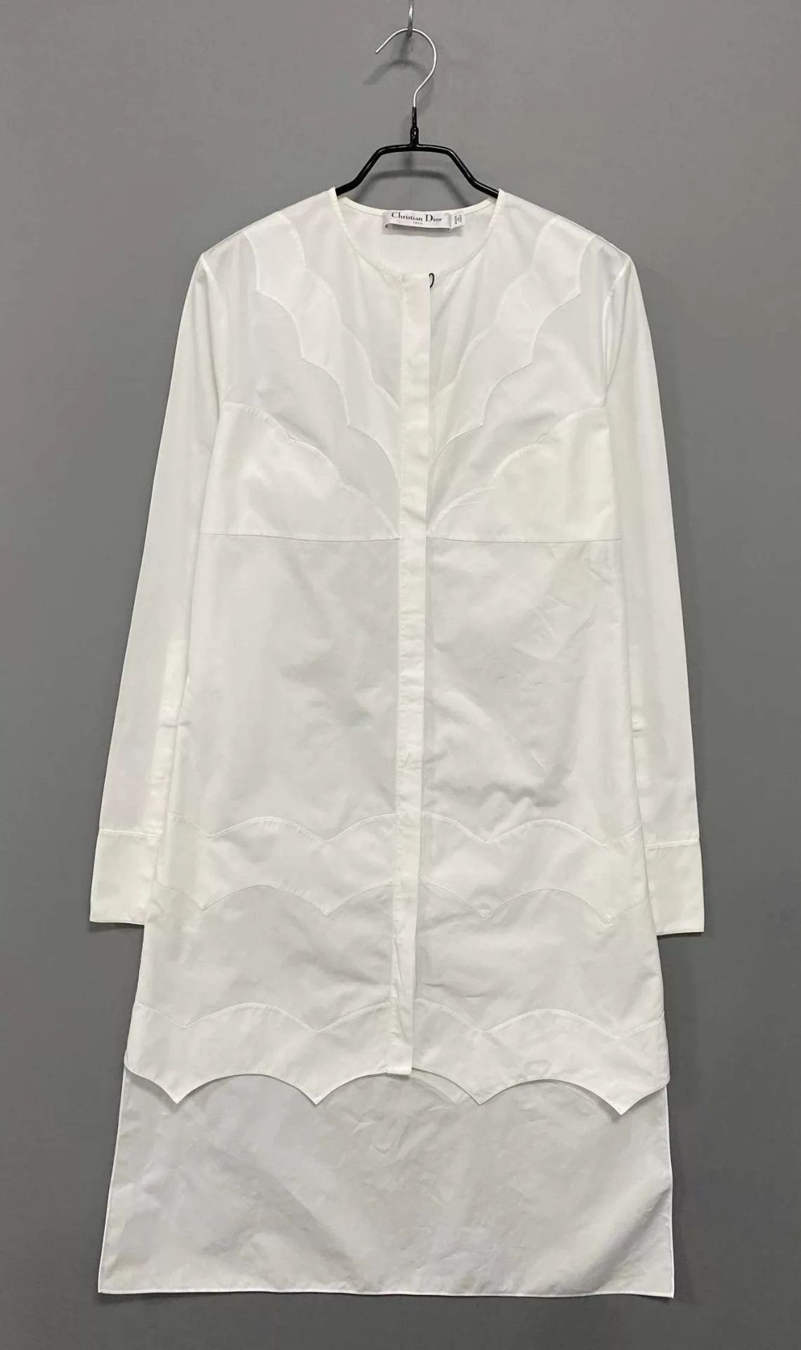 Dior Dior white wavy shirt dress 38 Size S / US 4 / IT 40 - 2 Thumbnail