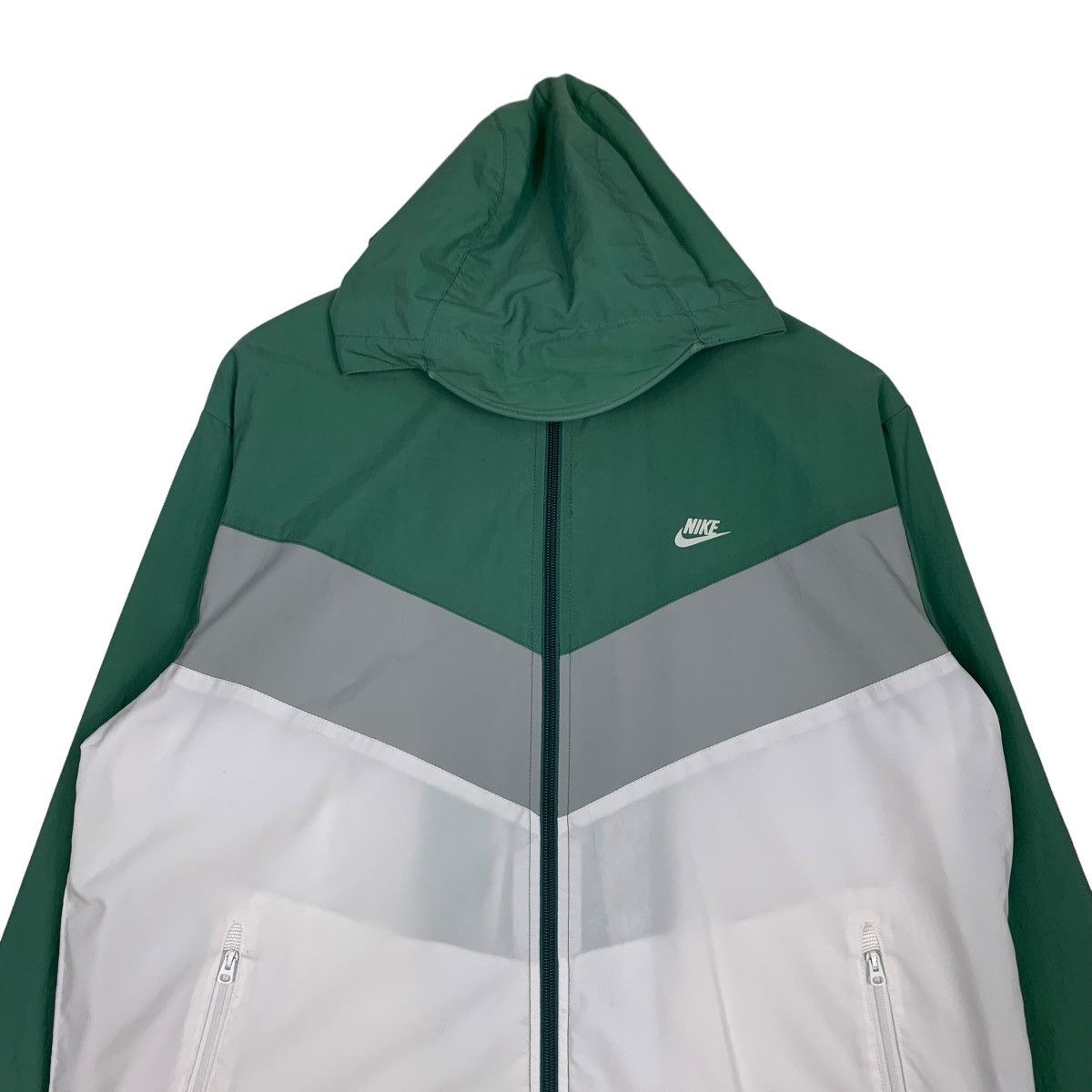 Nike Y2k NIKE Big Swoosh Logo Colorblock Hoodie Jacket #0954-C42 Size US L / EU 52-54 / 3 - 4 Thumbnail