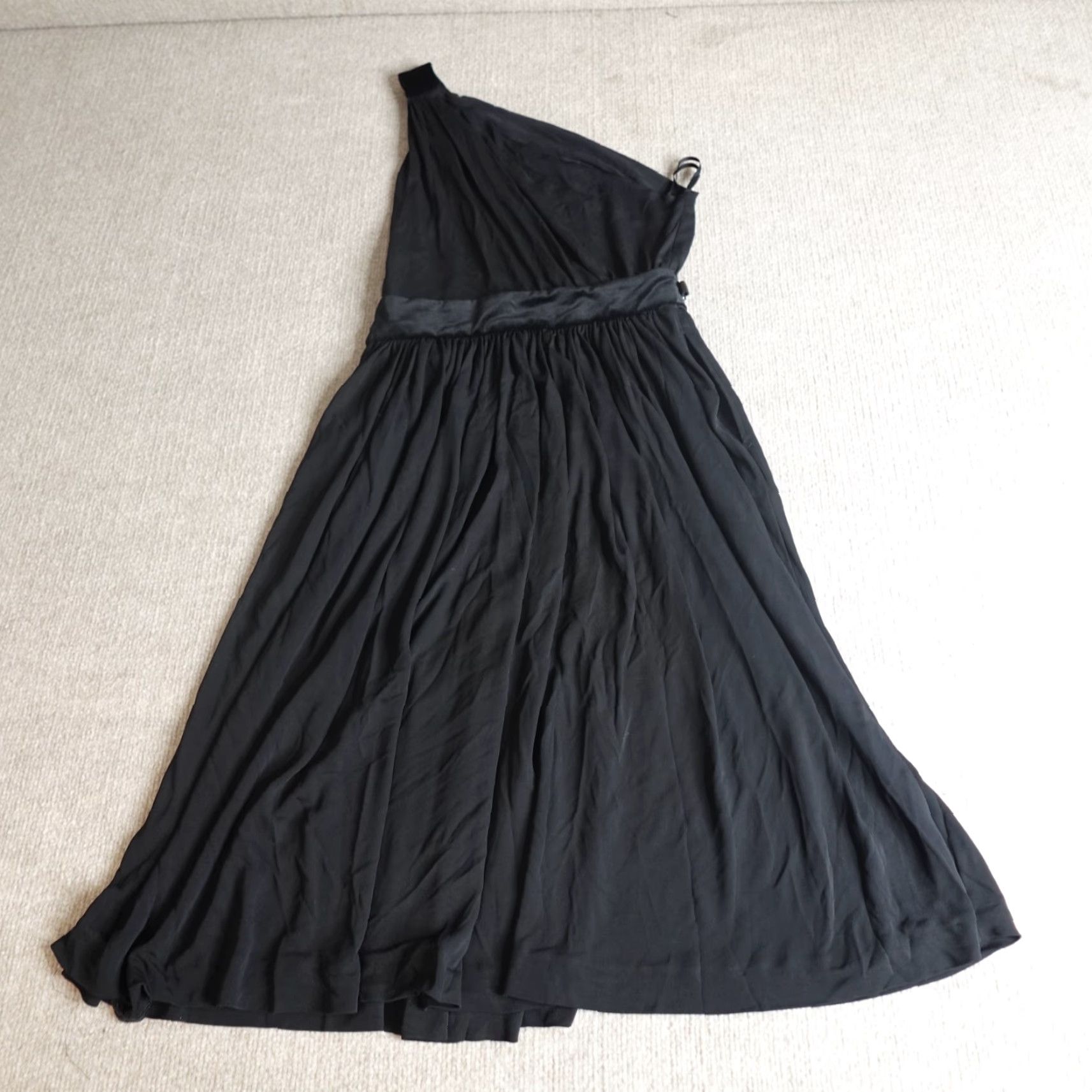 Dolce & Gabbana Dolce&Gabbana Dress Womens XS A-Line One Shoulder Black Party/Cocktail Long Dress Off Shoulder Vintage No Size XS / US 0-2 / IT 36-38 - 2 Thumbnail