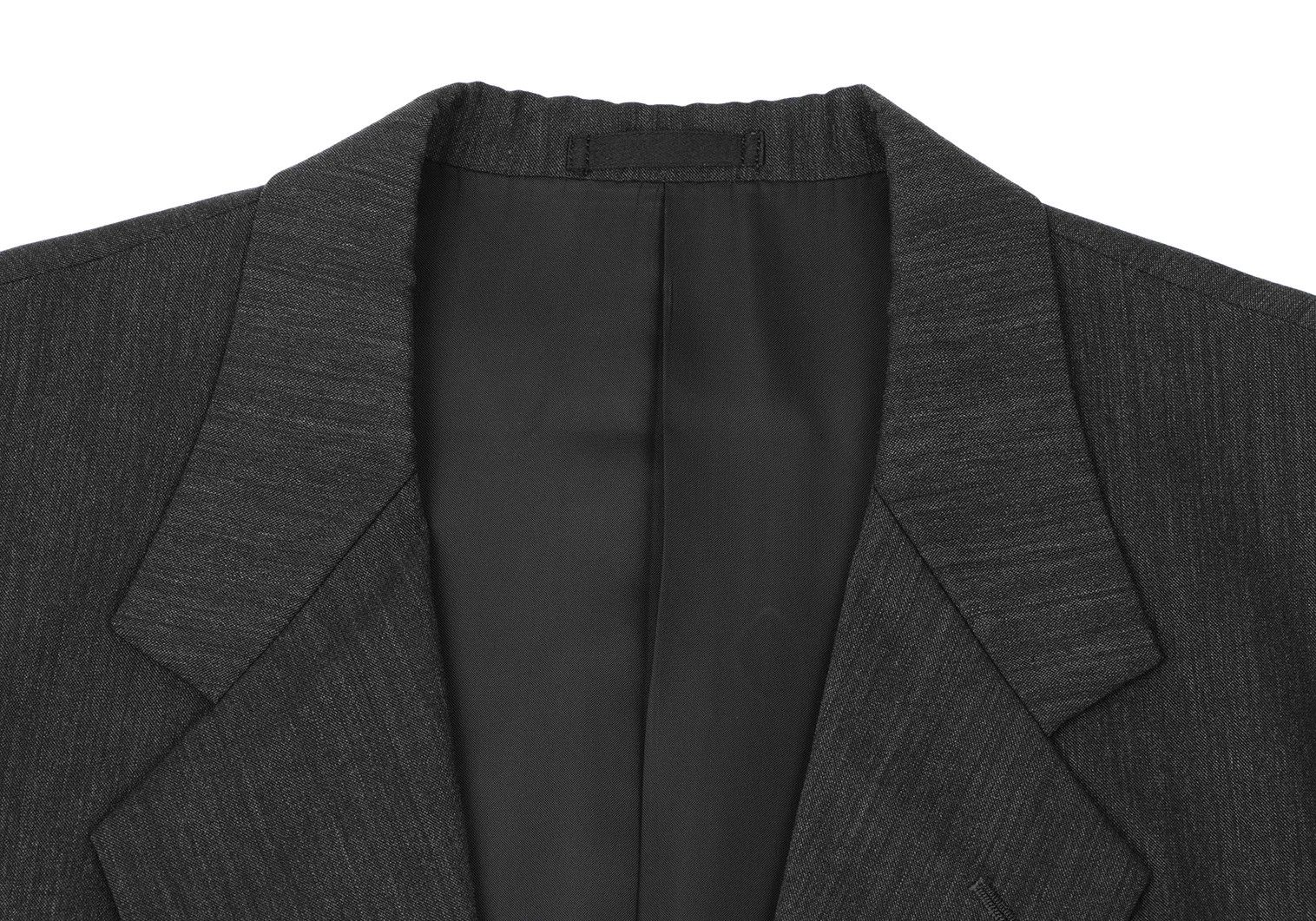 Issey Miyake Wool 2-Button Jacket in Charcoal, Size L Size US L / EU 52-54 / 3 - 3 Thumbnail