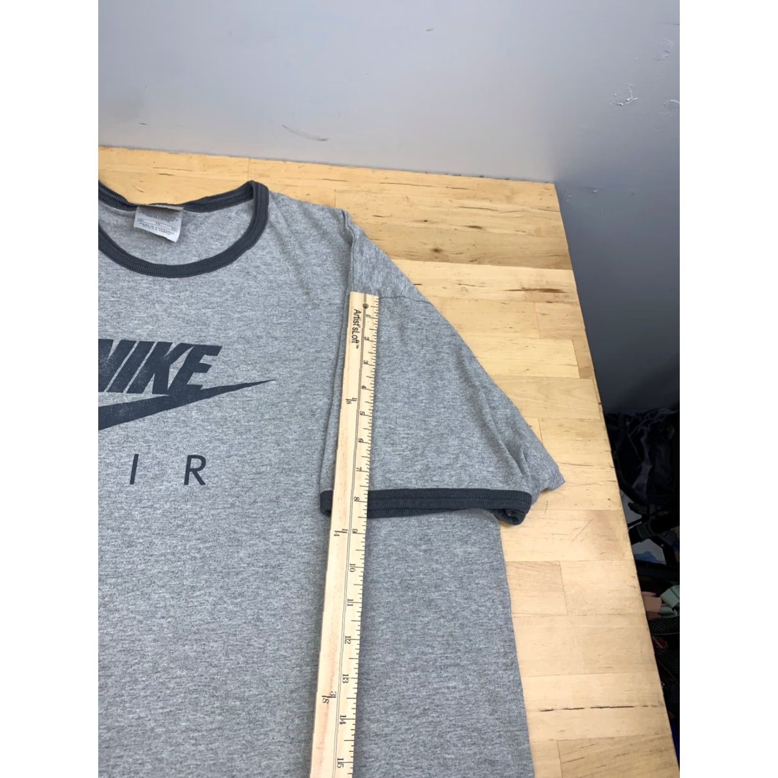 Nike VINTAGE Nike Air Ringer Shirt Mens XL Gray Short Sleeve Crew Neck T-Shirt Y2K 11778 Size US XL / EU 56 / 4 - 6 Thumbnail