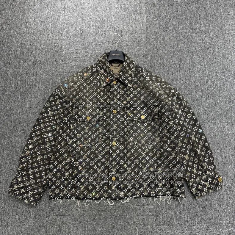 Louis Vuitton Louis Vuitton Studded Denim Jacket. Size US XL / EU 56 / 4 - 1 Thumbnail