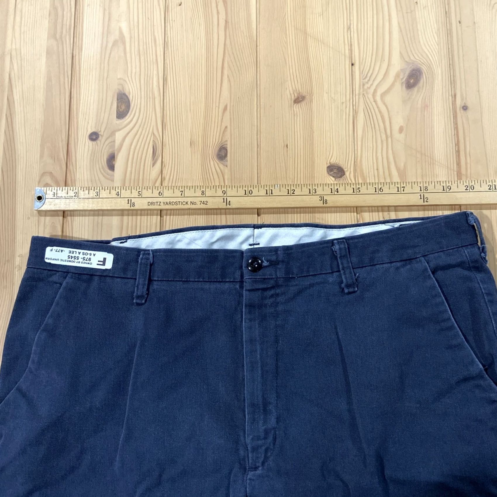 Vintage Bulwark FR Pants Mens 40 Navy Blue Cotton Straight Fire Resistant 40 Size US 38 / EU 54 - 4 Thumbnail