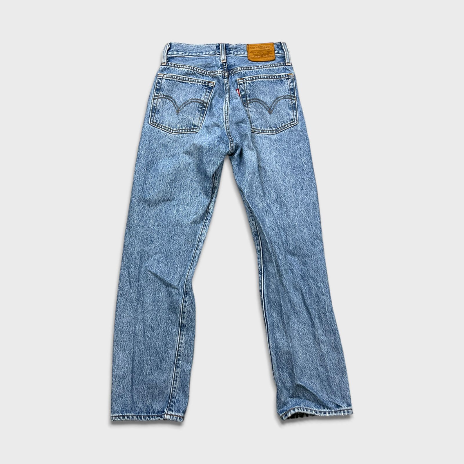Levi's × Vintage Levi’s Wedgie Straight Jeans 24x25 Light Wash Distress Denim Size 24" / US 00 / IT 34 - 5 Thumbnail