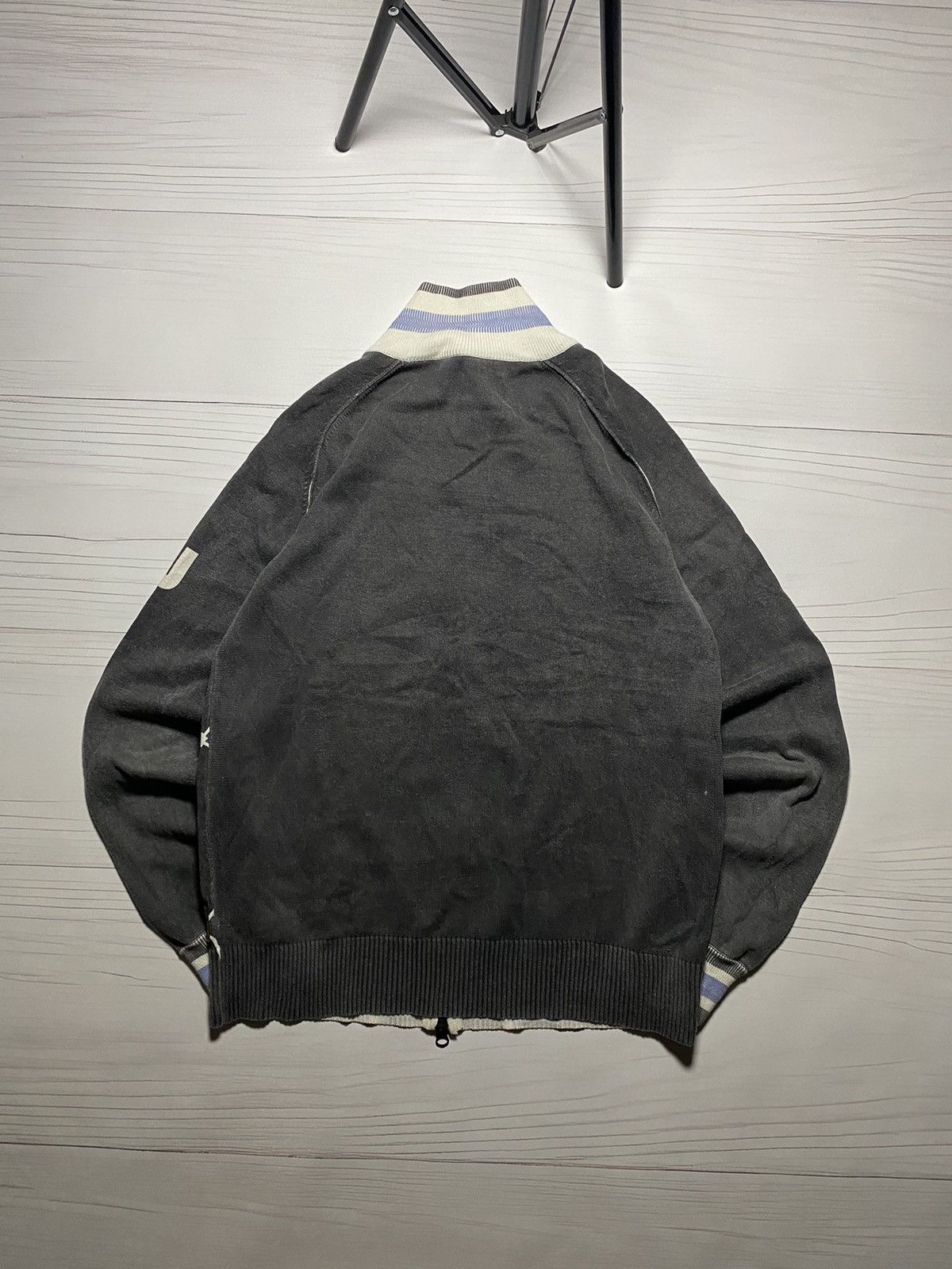 Armani × Vintage Vintage Armani Distressed faded full zip A J sweatshirt Size US S / EU 44-46 / 1 - 2 Thumbnail