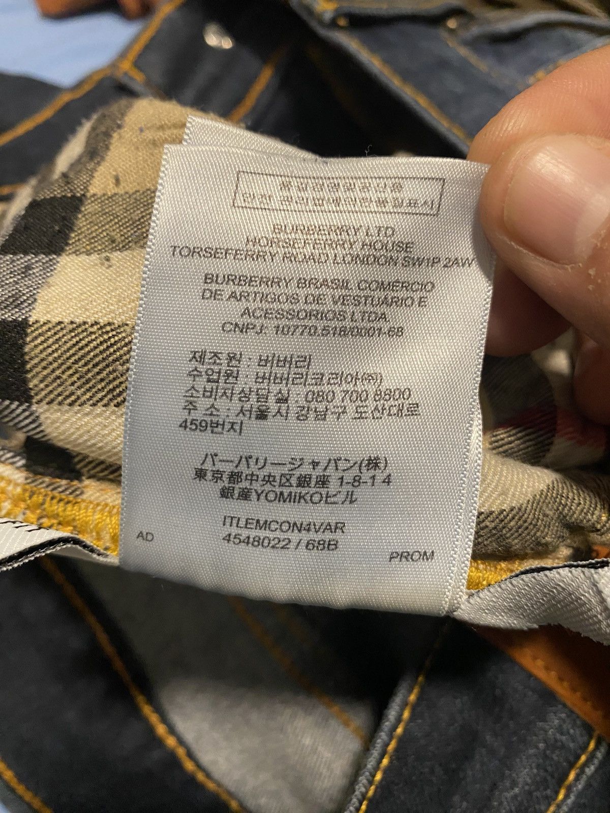 Burberry × Designer BURBERRY SLIM FIT JEANS Size US 30 / EU 46 - 18 Thumbnail