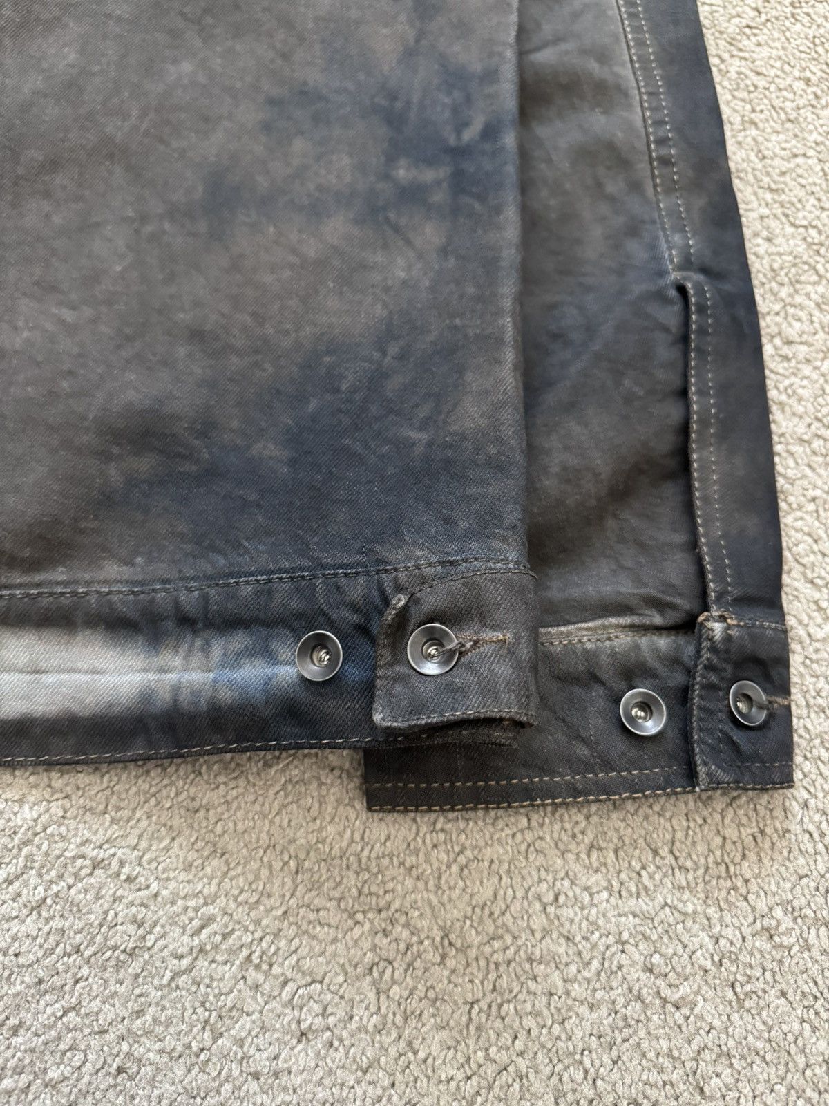 Rick Owens Drkshdw SS15 Rick Owens DRKSHDW Batik Dark Dust Denim Work Jacket Size US S / EU 44-46 / 1 - 11 Thumbnail