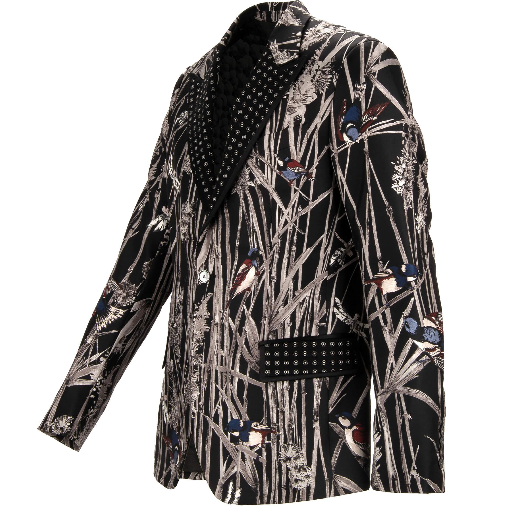 Dolce & Gabbana o1y0125 Bird Print Silk Blazer in Multicolor Size US S / EU 44-46 / 1 - 2 Thumbnail