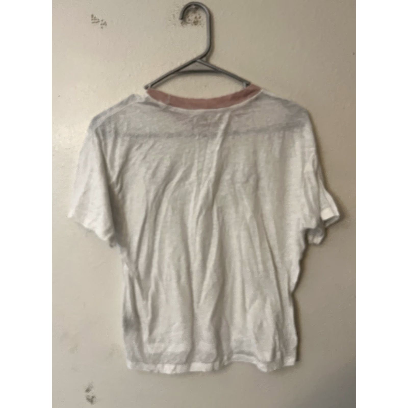 American Eagle Outfitters American Eagle Crew Neck Shirt Short Sleeve Sz Small White Graphic Womens T-Shirt Colorful 90s Theme Size S / US 4 / IT 40 - 2 Thumbnail