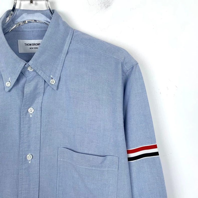Thom Browne Thom Browne Blue Oxford cotton double-sleeved lapel single- Size US S / EU 44-46 / 1 - 3 Thumbnail