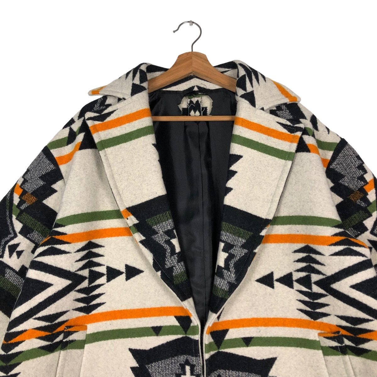 Japanese Brand × Vintage 🔥VINTAGE NAVAJO NATIVE AZTEC WOOL JACKET DOUBLE BREAST Size US M / EU 48-50 / 2 - 3 Thumbnail