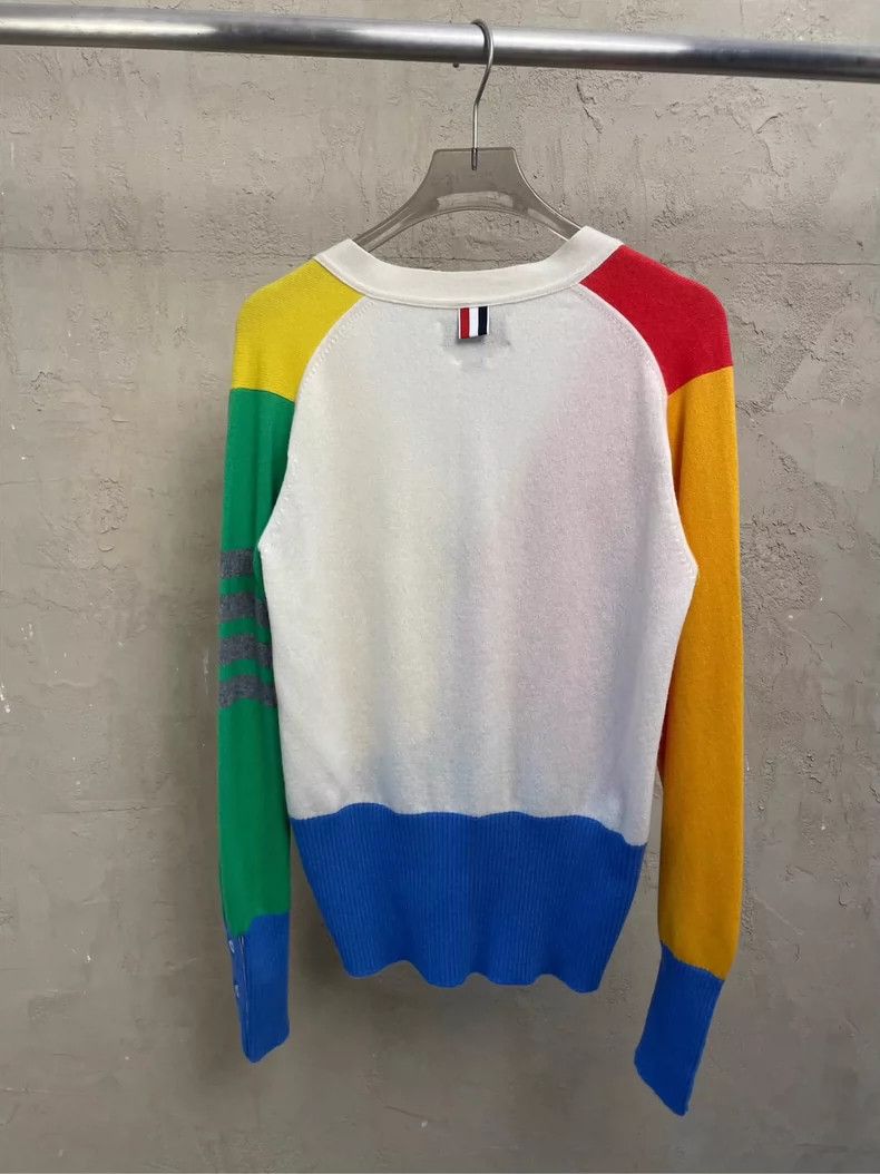 Thom Browne Thom Browne size1 Colorful patchwork cashmere sweater Size US S / EU 44-46 / 1 - 5 Thumbnail