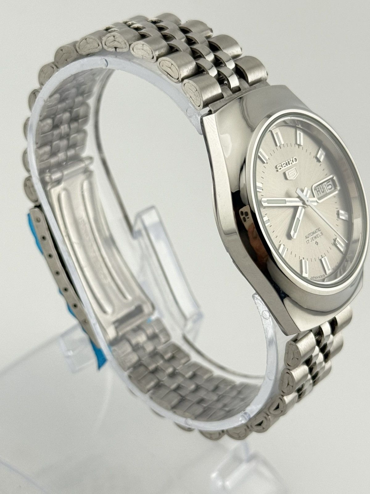 Seiko Seiko 5 Automatic Grey Dial Watch Mens Vintage Wristwatch Size 36 - 3 Thumbnail