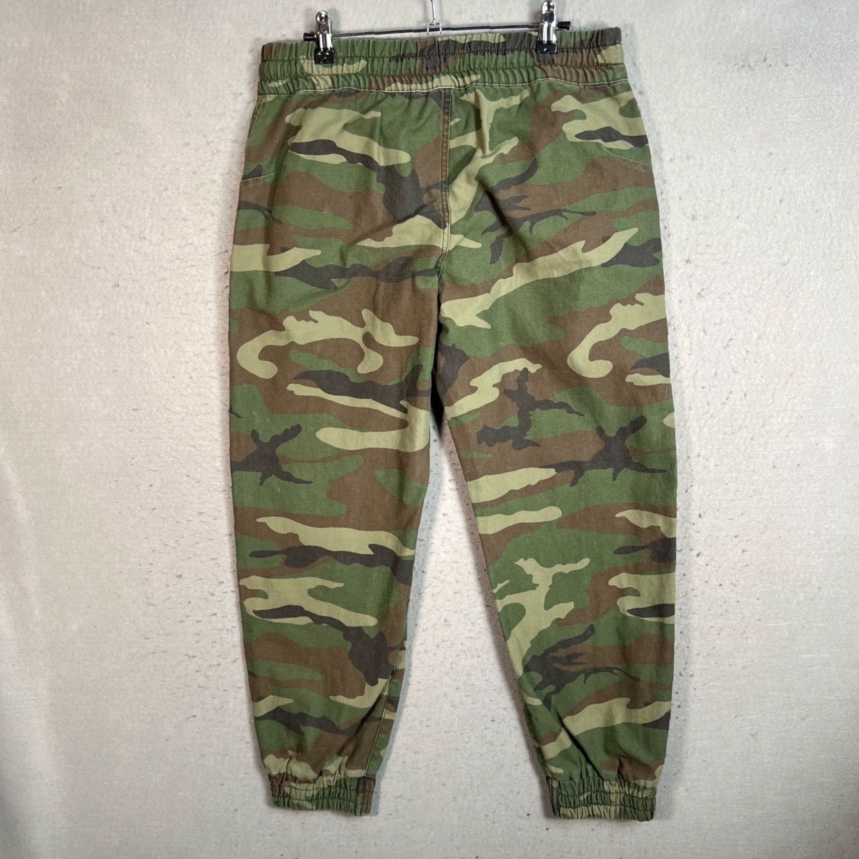 TNA TNA Womens Camouflage Jogger Pants 100% Cotton Drawstring Medium Green Womens Jogger Pants 100% Cotton Casual Activewear TNA Size 32" / US 10 / IT 46 - 2 Thumbnail