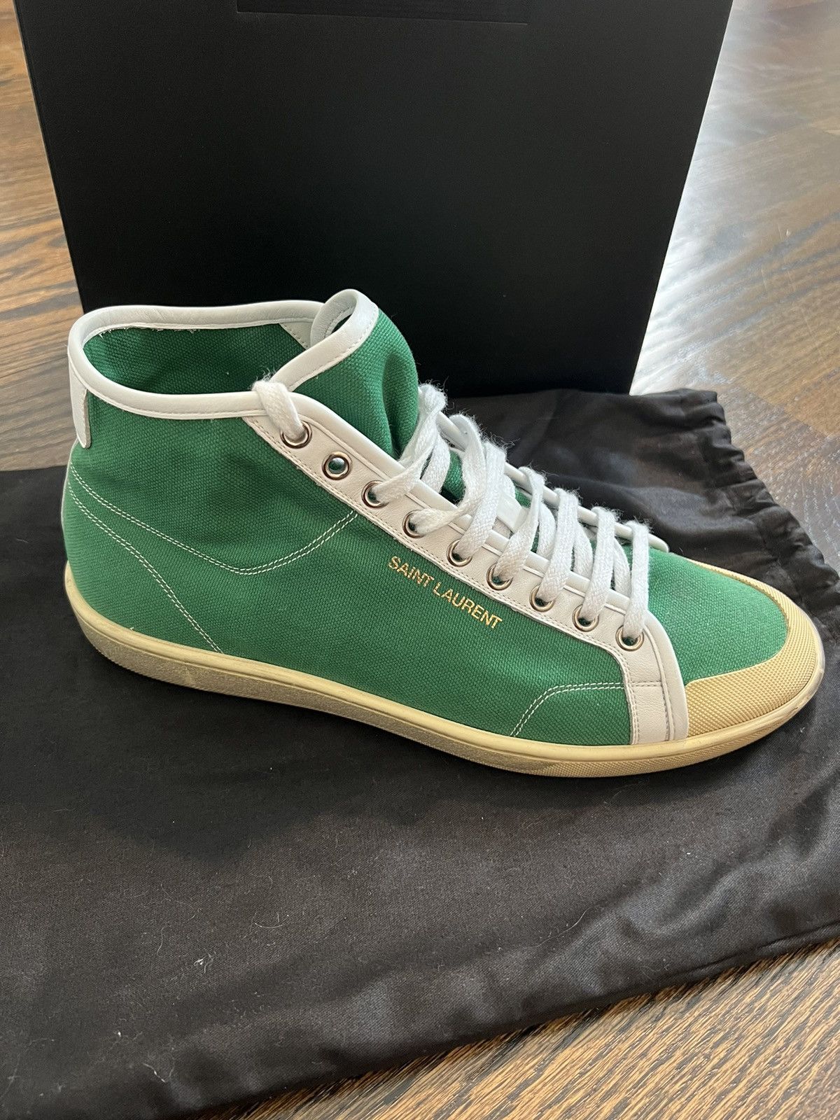 Saint Laurent Paris Saint Laurent green Tennis shoes Size US 9 / EU 42 - 7 Thumbnail
