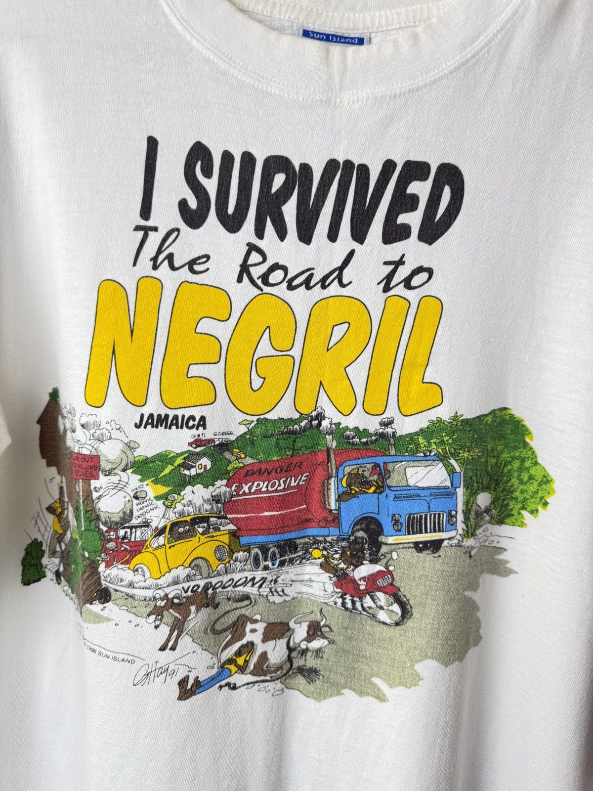 Band Tees Vintage 1996 Jamaica Funny T Shirt Bob Marley Jamaica Size US L / EU 52-54 / 3 - 2 Thumbnail