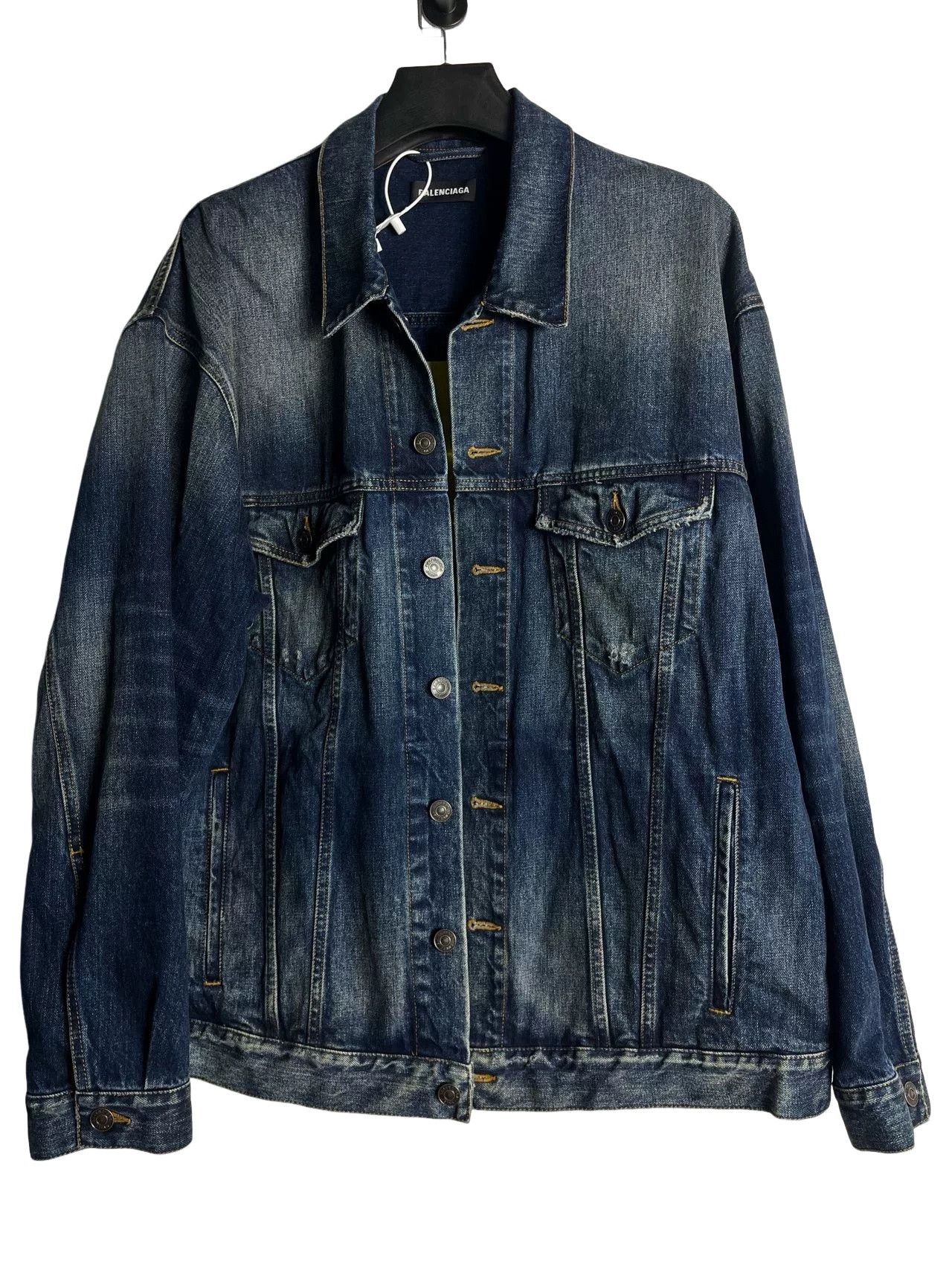 Balenciaga Balenciaga FBI Logo Denim Jacket Size 2 Size US M / EU 48-50 / 2 - 1 Thumbnail