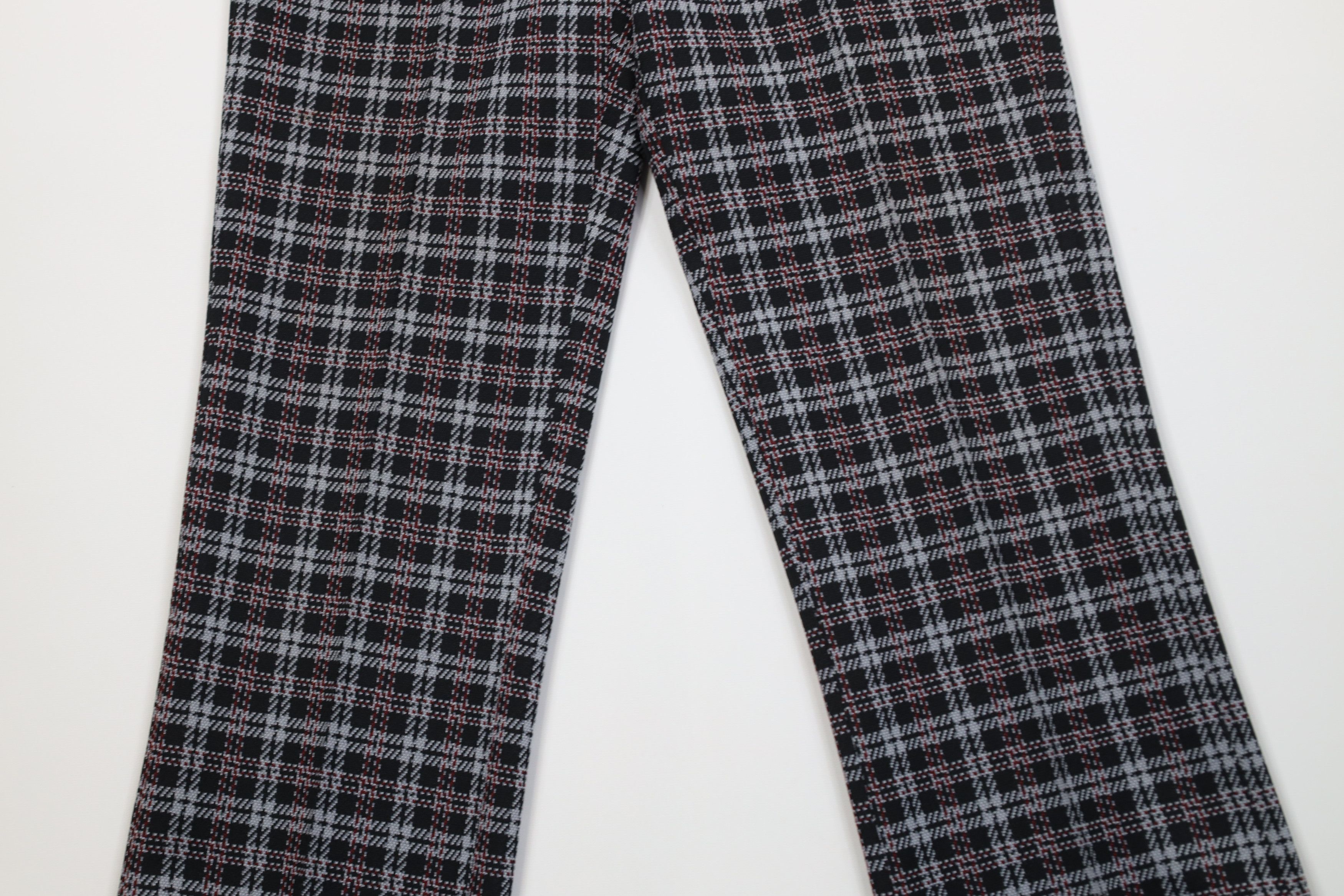 Vintage Vintage 70s Streetwear Flared Wide Leg Chino Pants Plaid USA Size US 32 / EU 48 - 3 Thumbnail