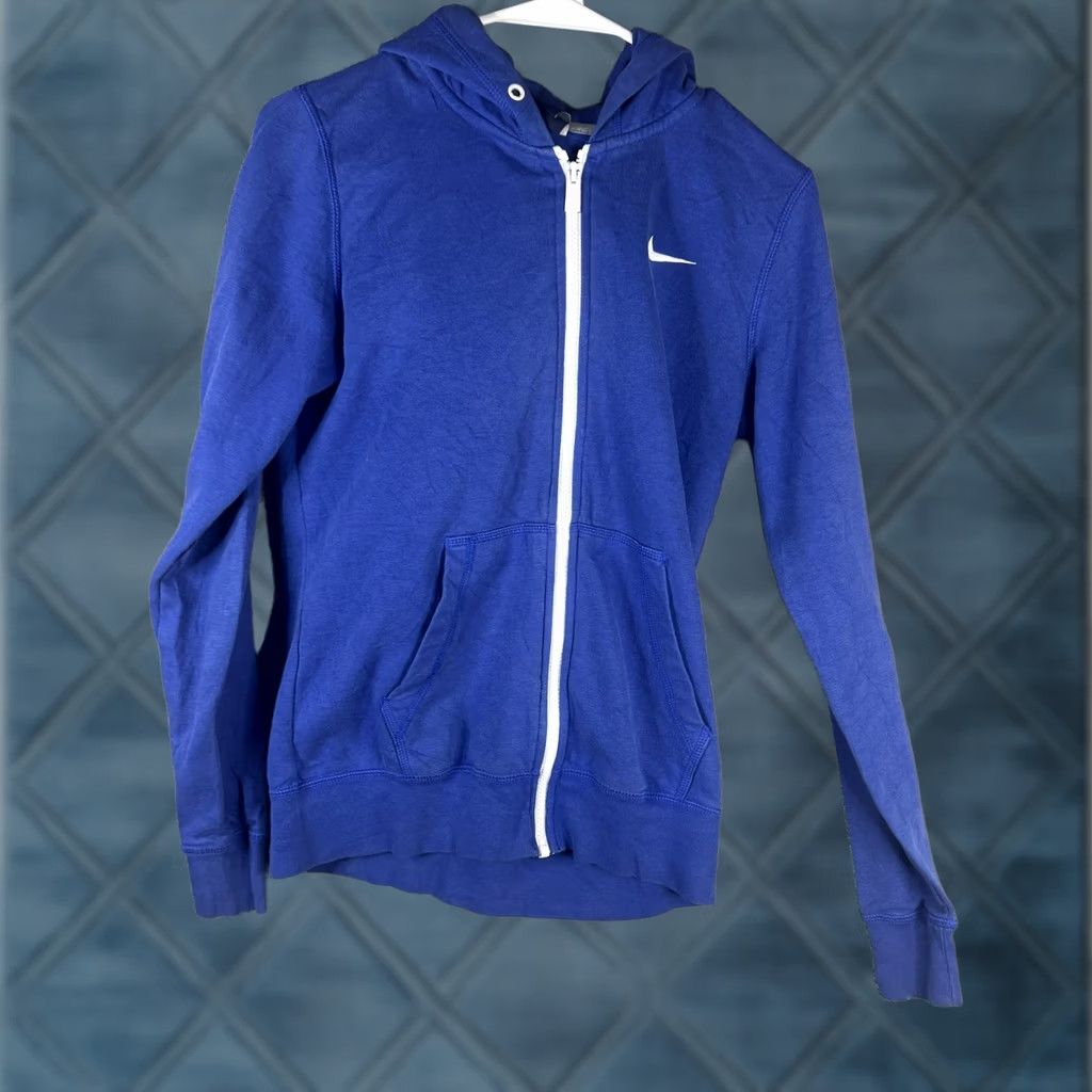 Nike Nike Hoodie Mens M Blue Lightweight Jersey Full Zip Swoosh Logo Sweatshirt Size US M / EU 48-50 / 2 - 1 Thumbnail