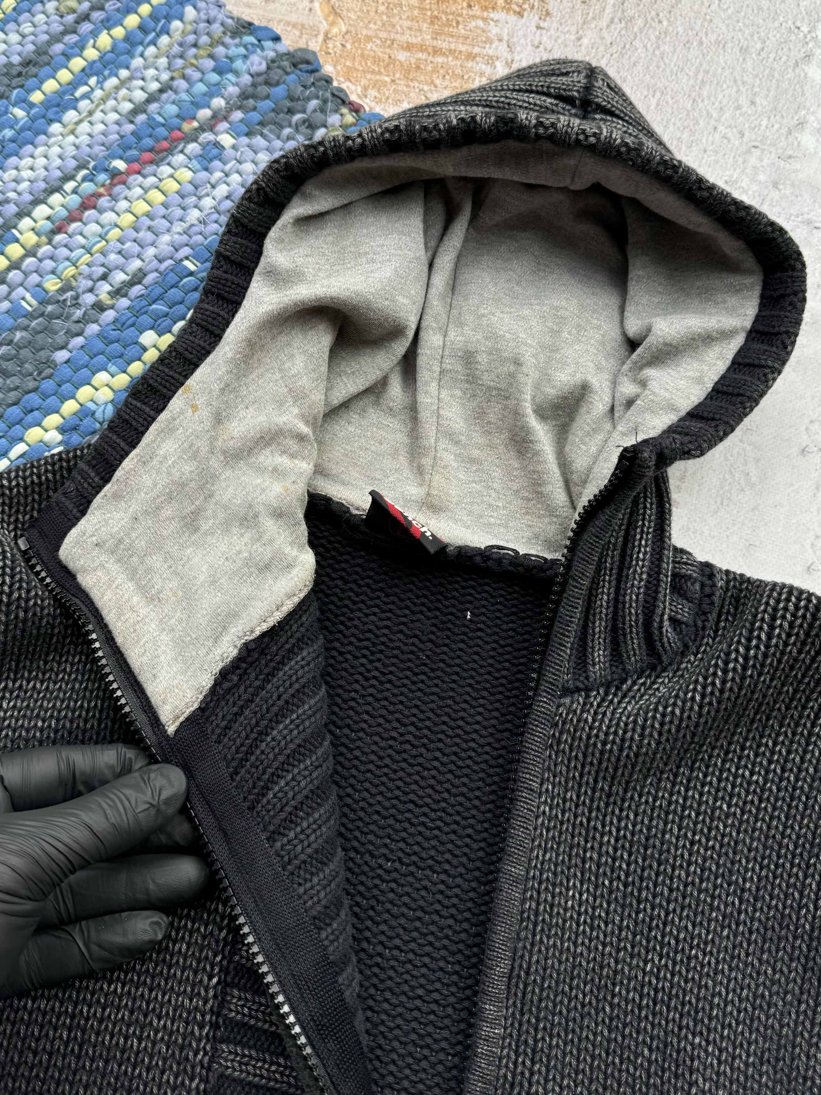 Bench Bench Vintage Faded Cropped Hoodie Ribbed Details A521(194) Size S / US 4 / IT 40 - 7 Thumbnail